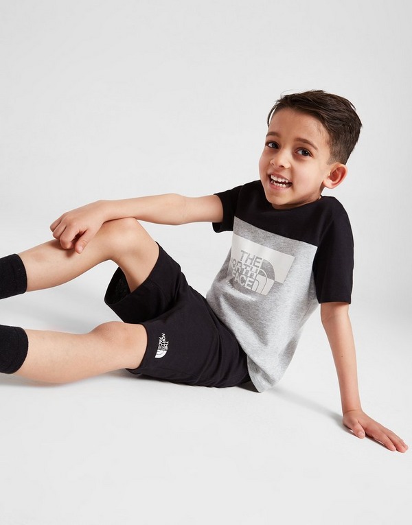 Grey North Face Graphic T-Shirt/Shorts Children | JD Global