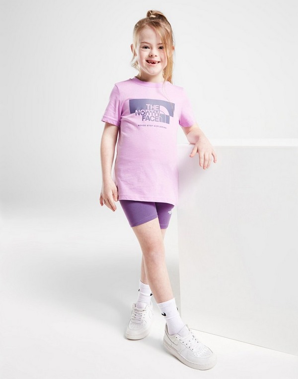 The North Face Girls' Graphic T-Shirt/Cycle Shorts Set Children
