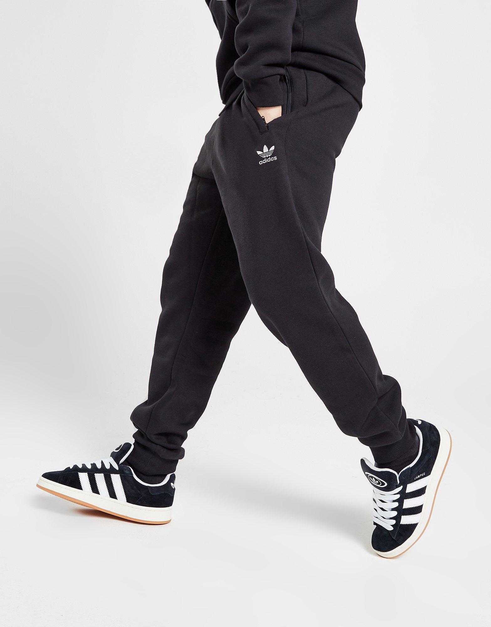 Black adidas Originals Adicolor Essentials Trefoil Fleece Joggers | JD  Sports UK
