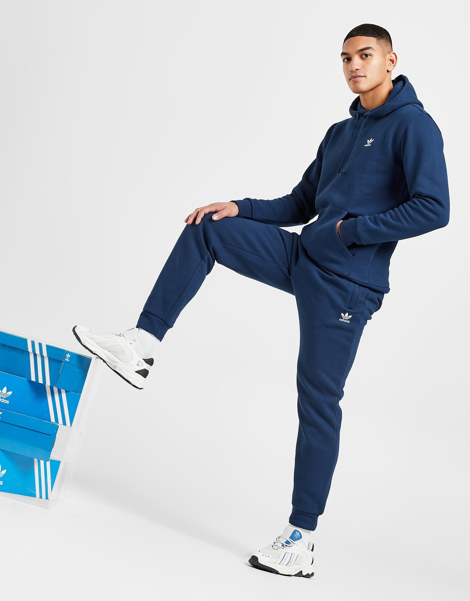 adidas originals adicolor jogger à trois bandes bleu