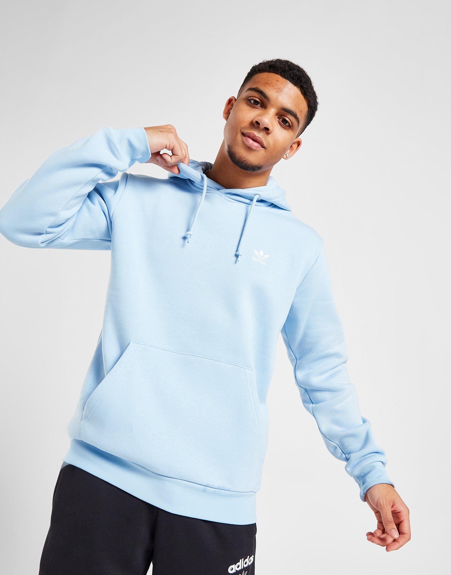 Blue adidas Originals Trefoil Essential Fleece Hoodie | Sports Global