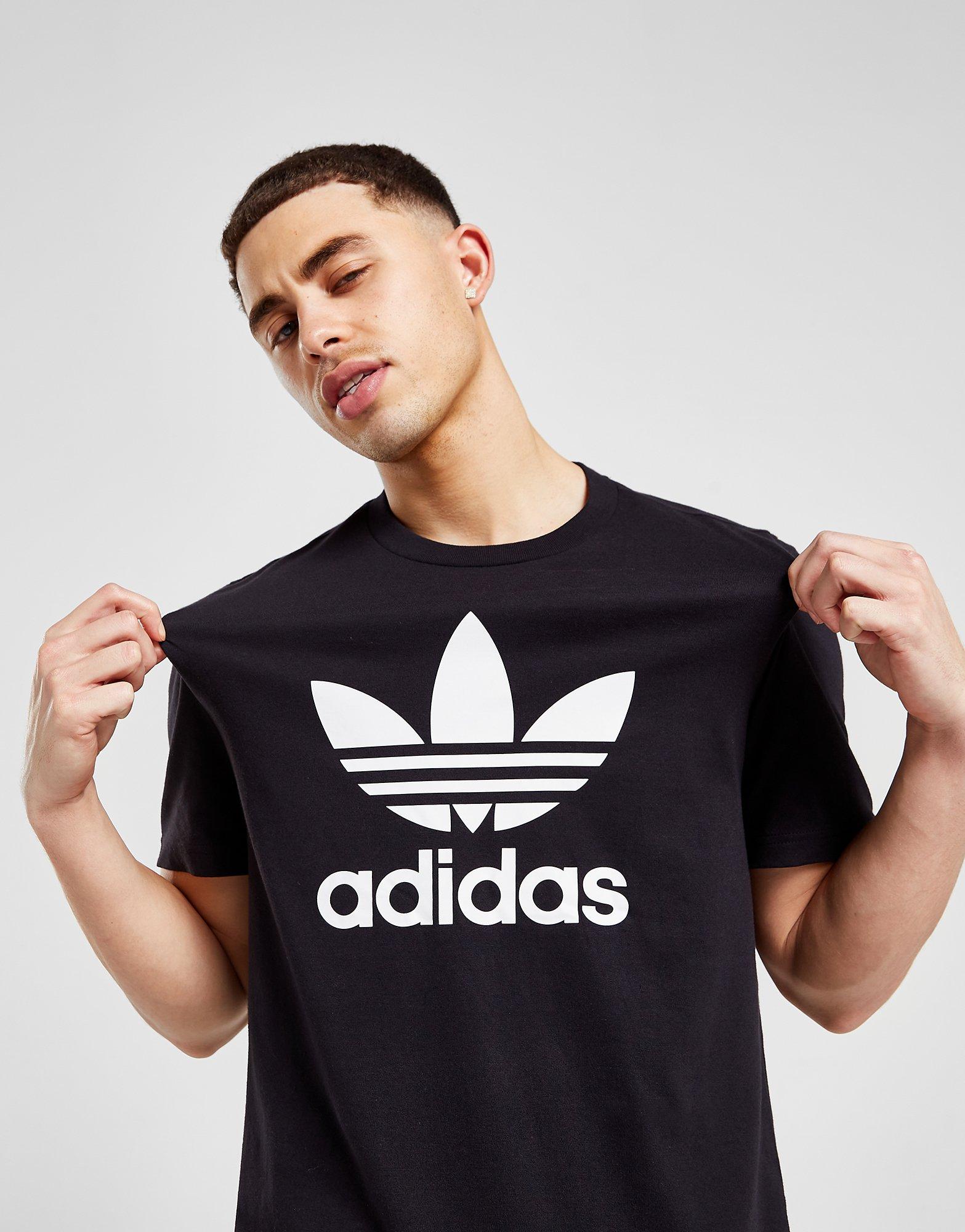 Black adidas Originals Adicolor Trefoil T-Shirt | JD Sports UK
