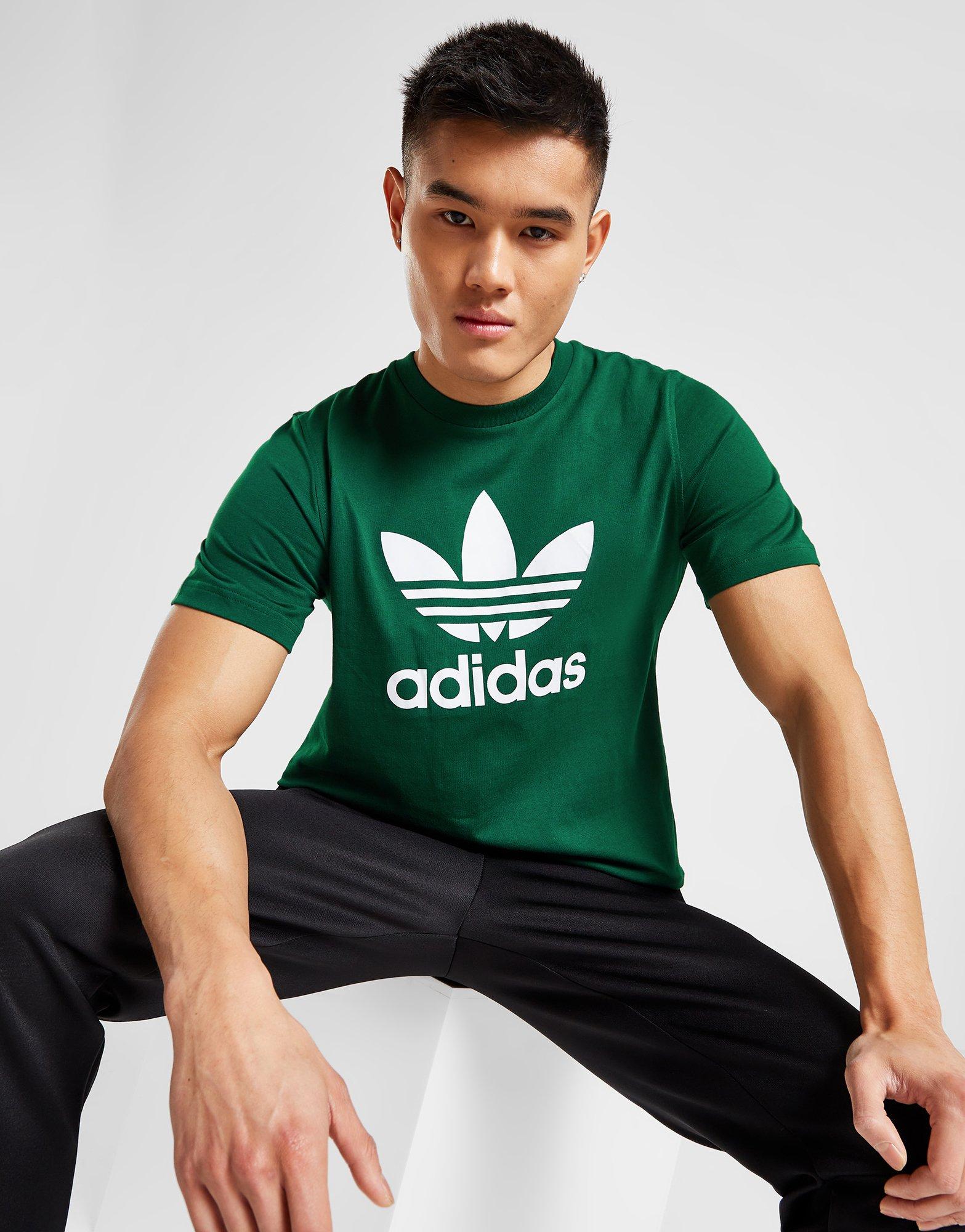 Dark Green adidas Adicolor Classics Trefoil Tshirt JD Sports