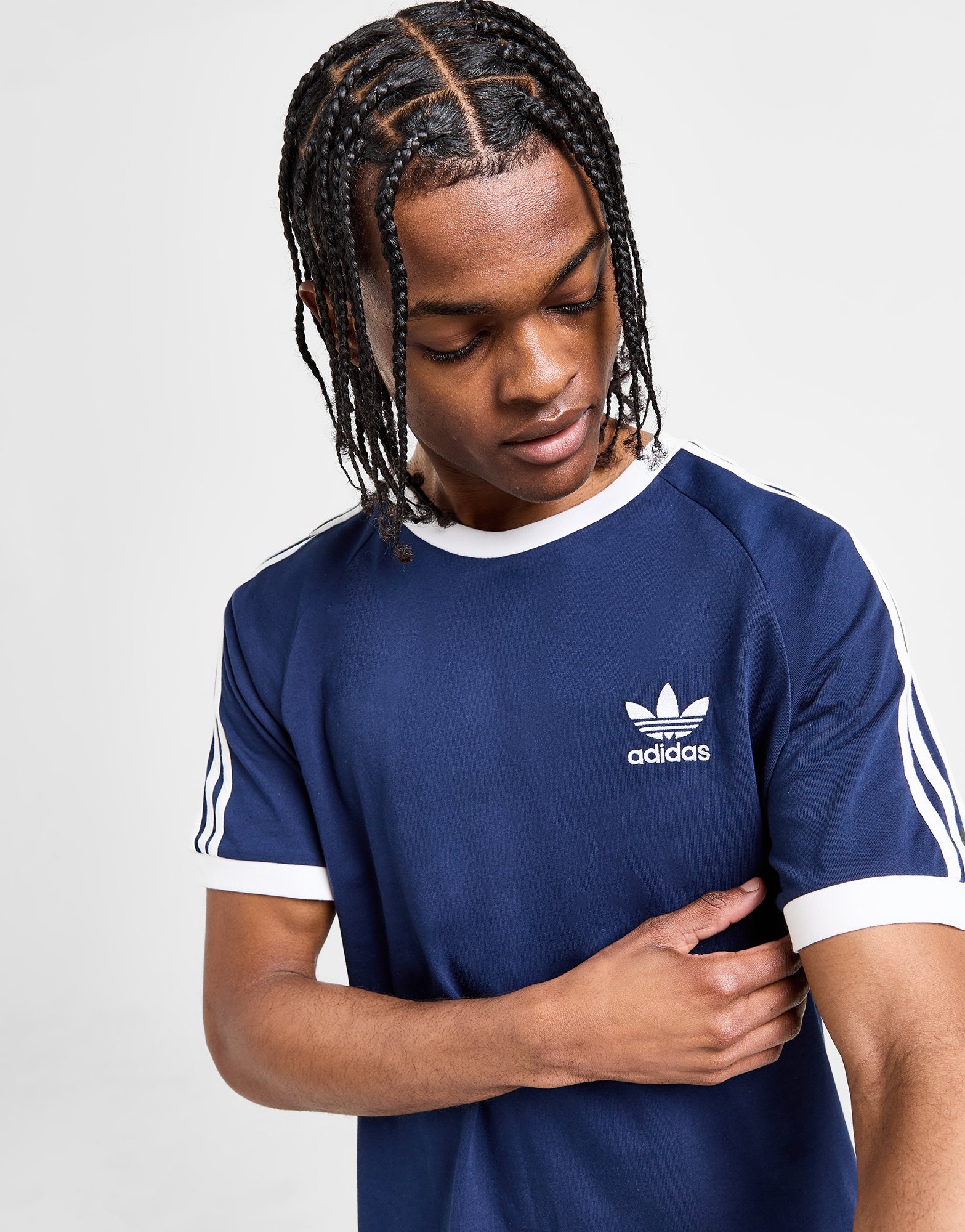 Blue adidas Originals 3-Stripes California T-Shirt | JD Sports UK