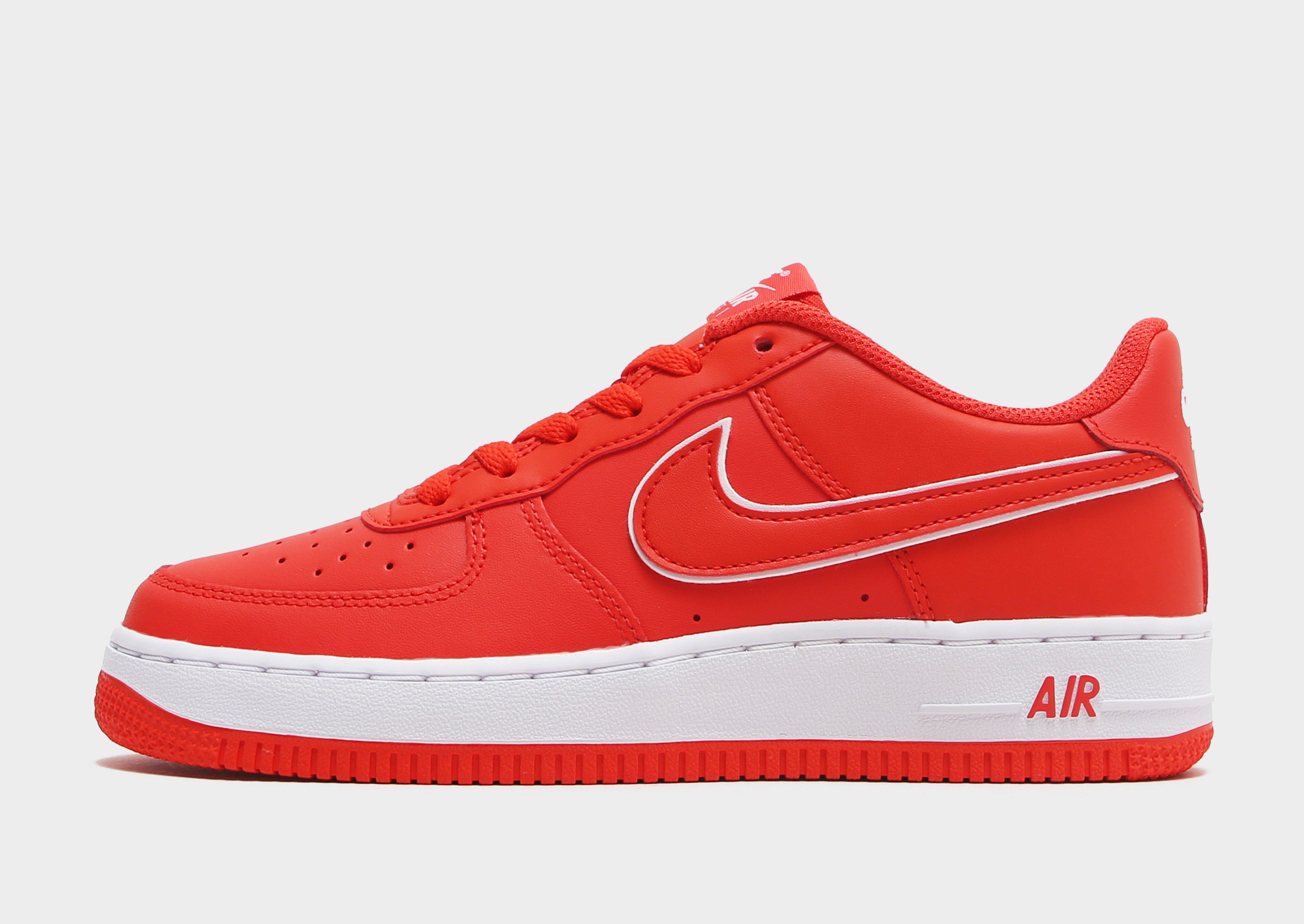 red and white nike air force 1 low