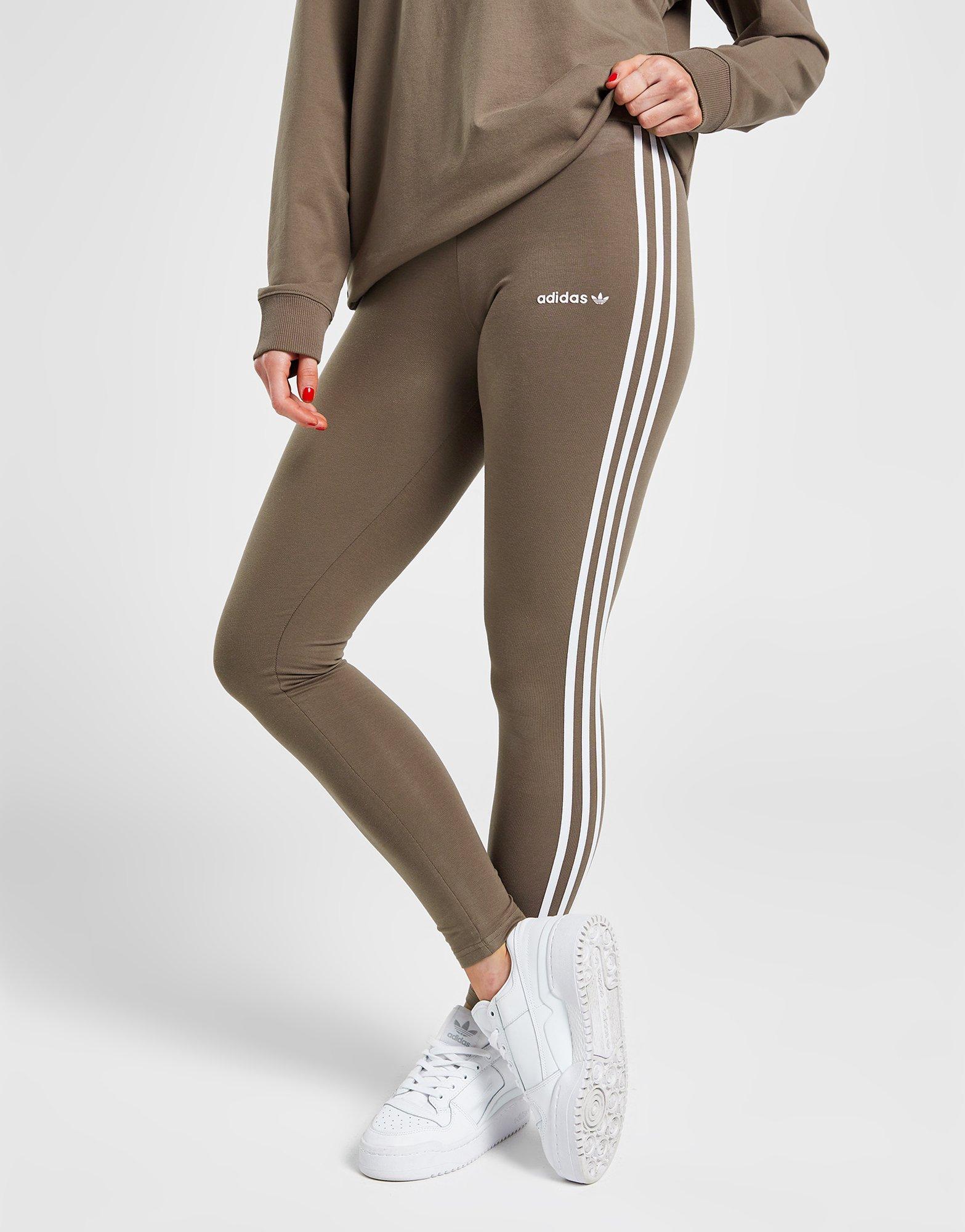 Brown adidas Originals Linear High Waist Leggings - JD Sports Ireland