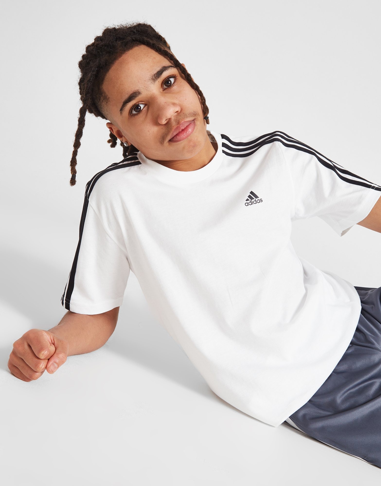 Underskrift lemmer Malawi Hvid adidas 3-Stripes T-Shirt Junior - JD Sports Danmark