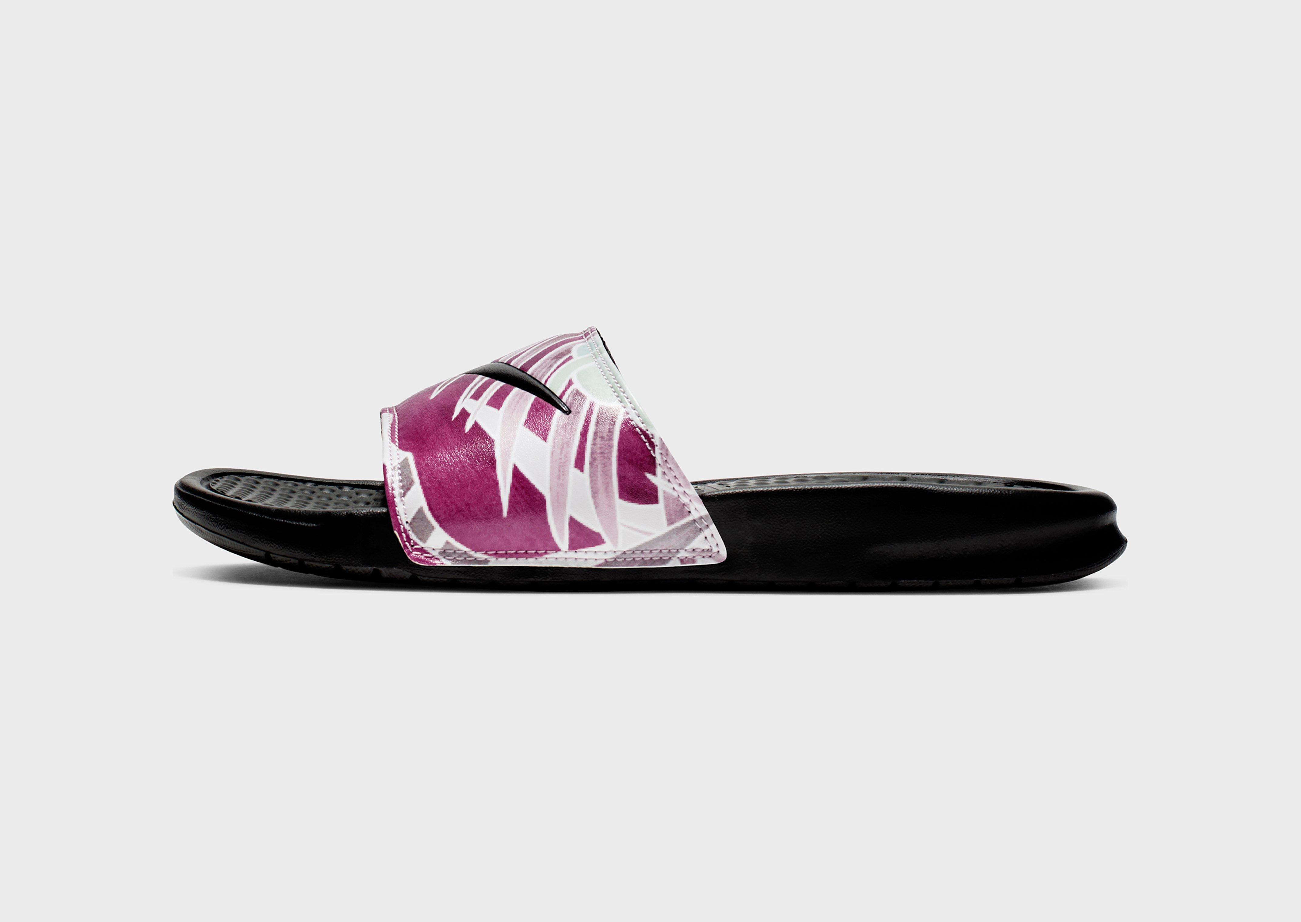 nike slides flowers