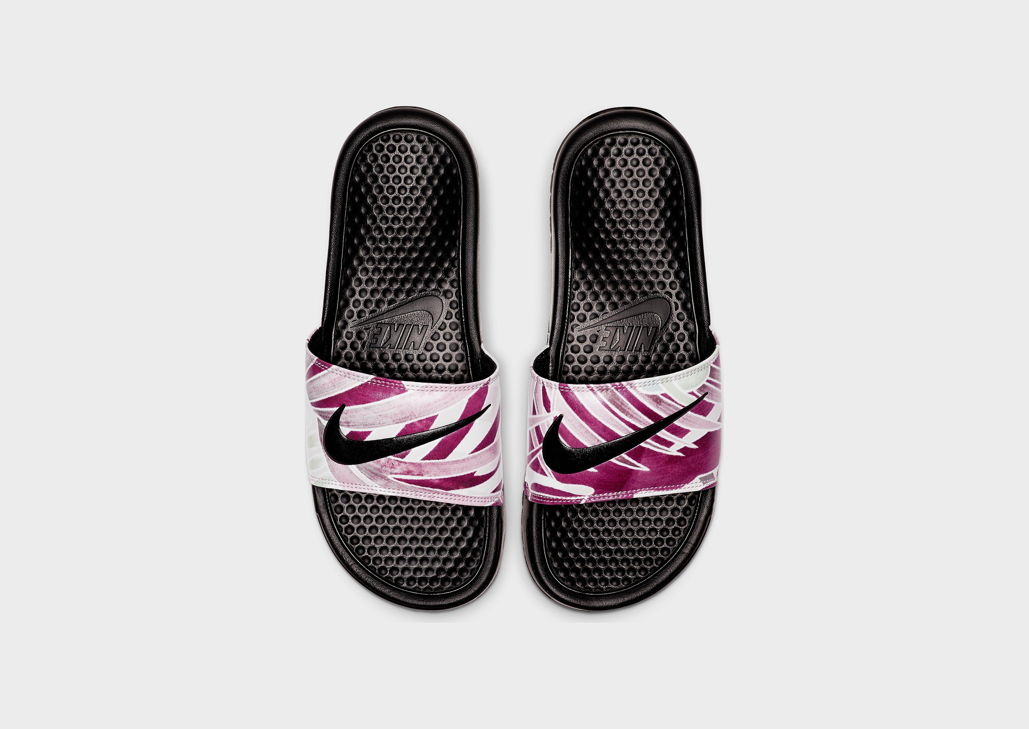 nike slides flowers