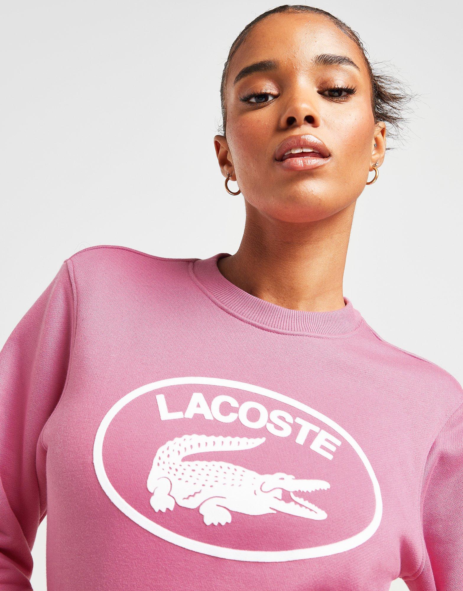 brysomme fordampning hjemmelevering Pink Lacoste Oval Logo Crew Sweatshirt | JD Sports Global