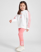 adidas Originals Girls' Repeat Trefoil Hoodie/Leggings Set Children
