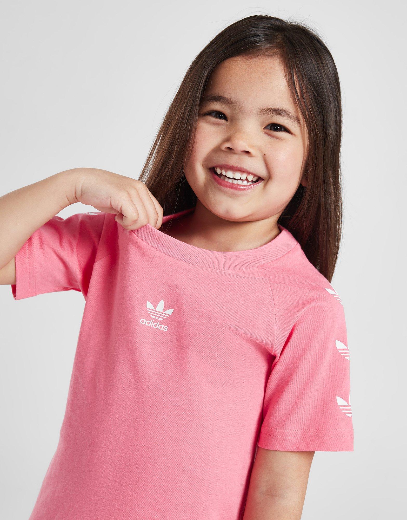 Pink Originals Girls' Trefoil T-Shirt/Shorts Set Children - JD Danmark