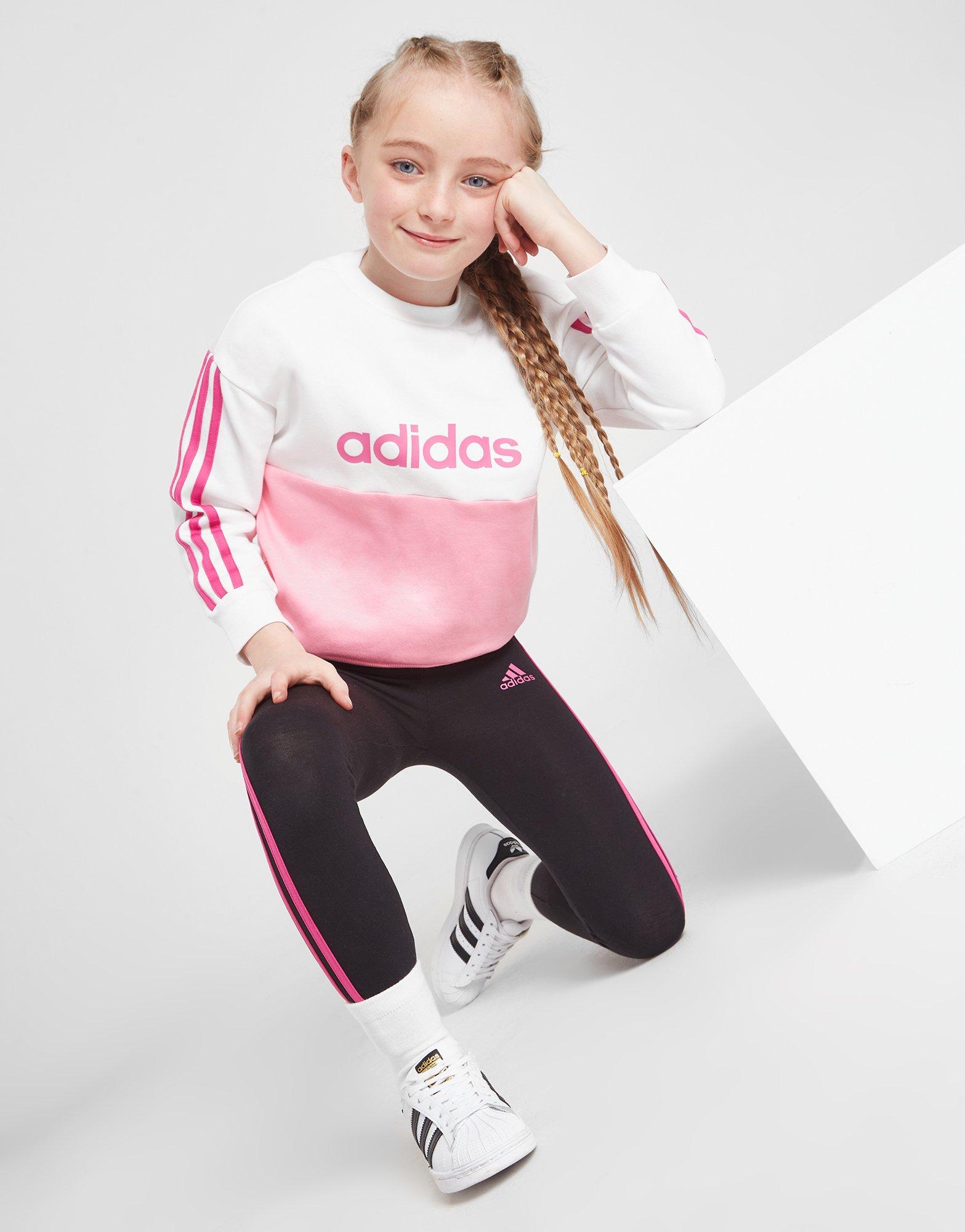adidas Girls' Linear Crew/Leggings - JD Sports Danmark