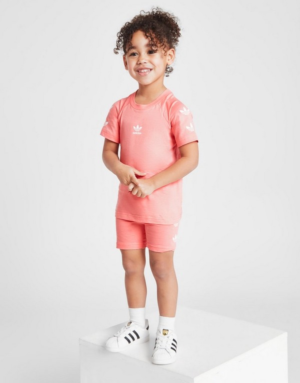 Zeemeeuw Overvloed varkensvlees Pink adidas Originals Girls' Trefoil T-Shirt/Cycle Shorts Set Infant | JD  Sports Global