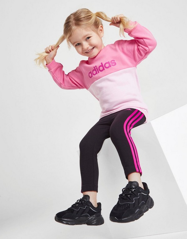 Oxido entrada comprador adidas conjunto sudadera/leggings Linear para bebé en Rosa | JD Sports  España