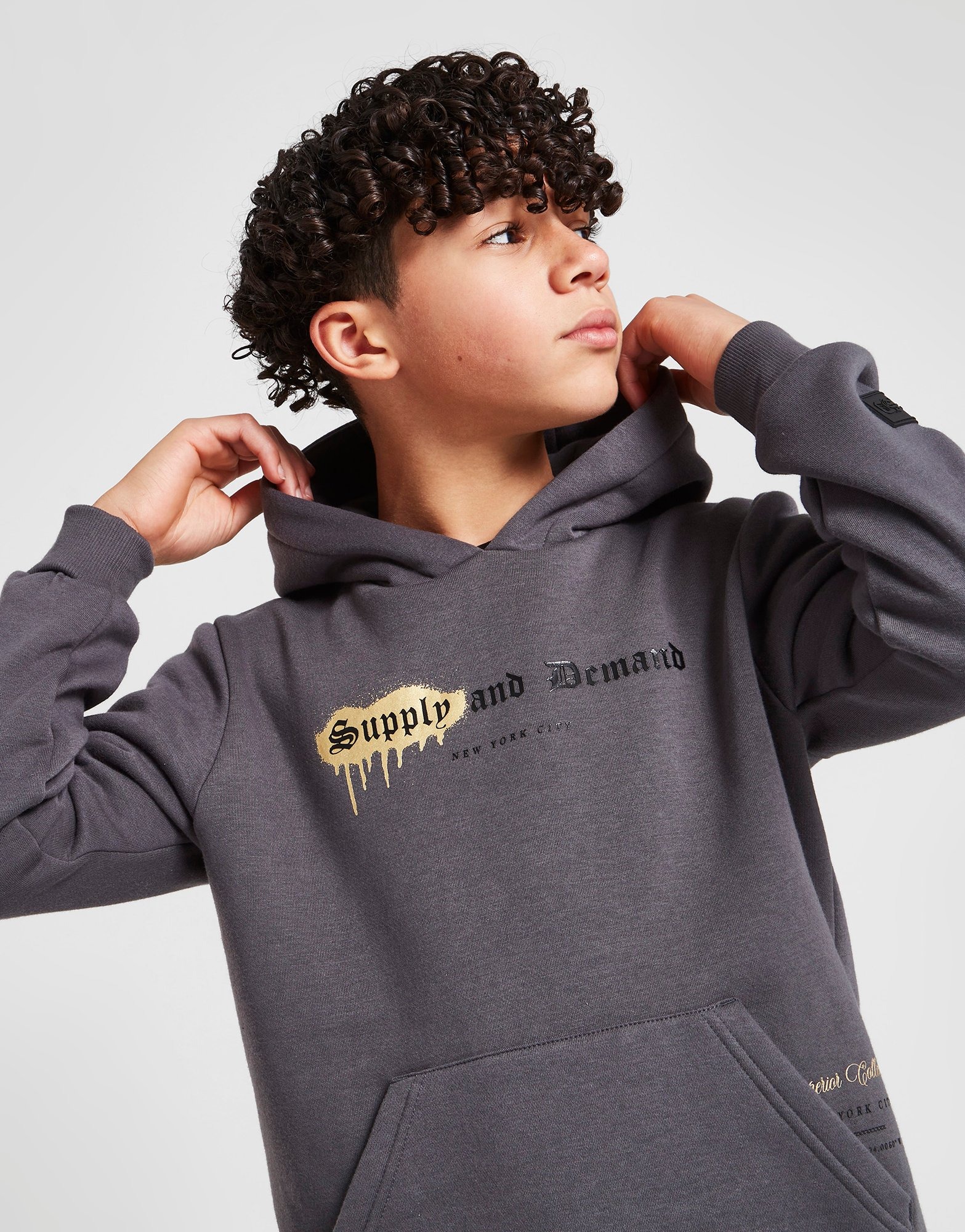 Grey Supply u0026 Demand Marker Hoodie Junior | JD Sports UK