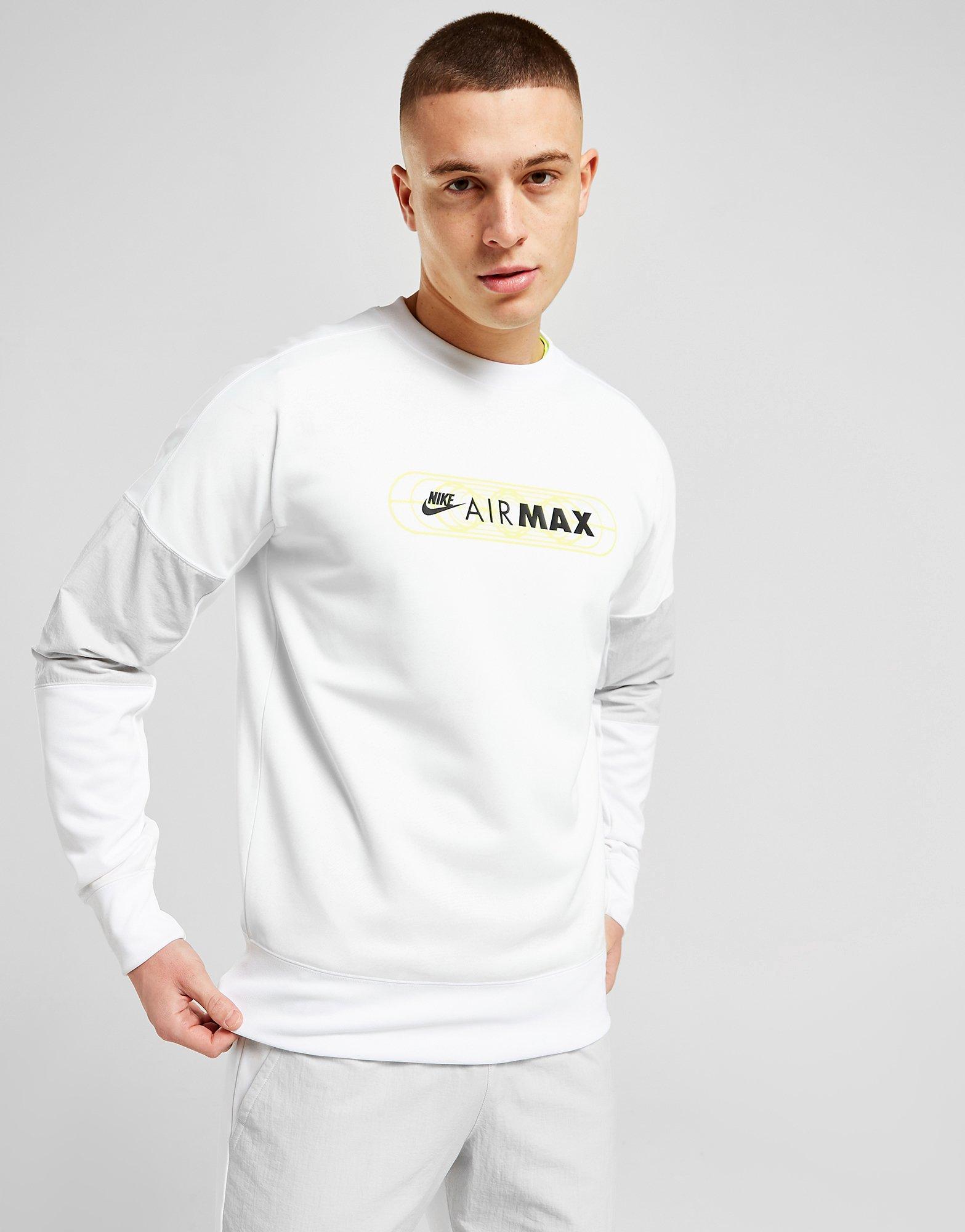 White Nike Air Max Crew Sweatshirt JD Sports Malaysia