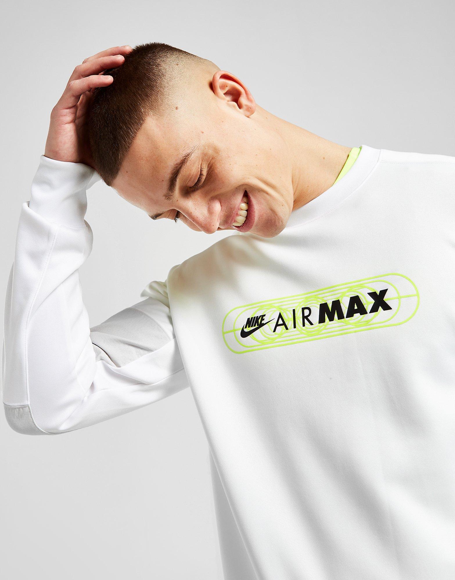 Nike air max sweatshirt white sale