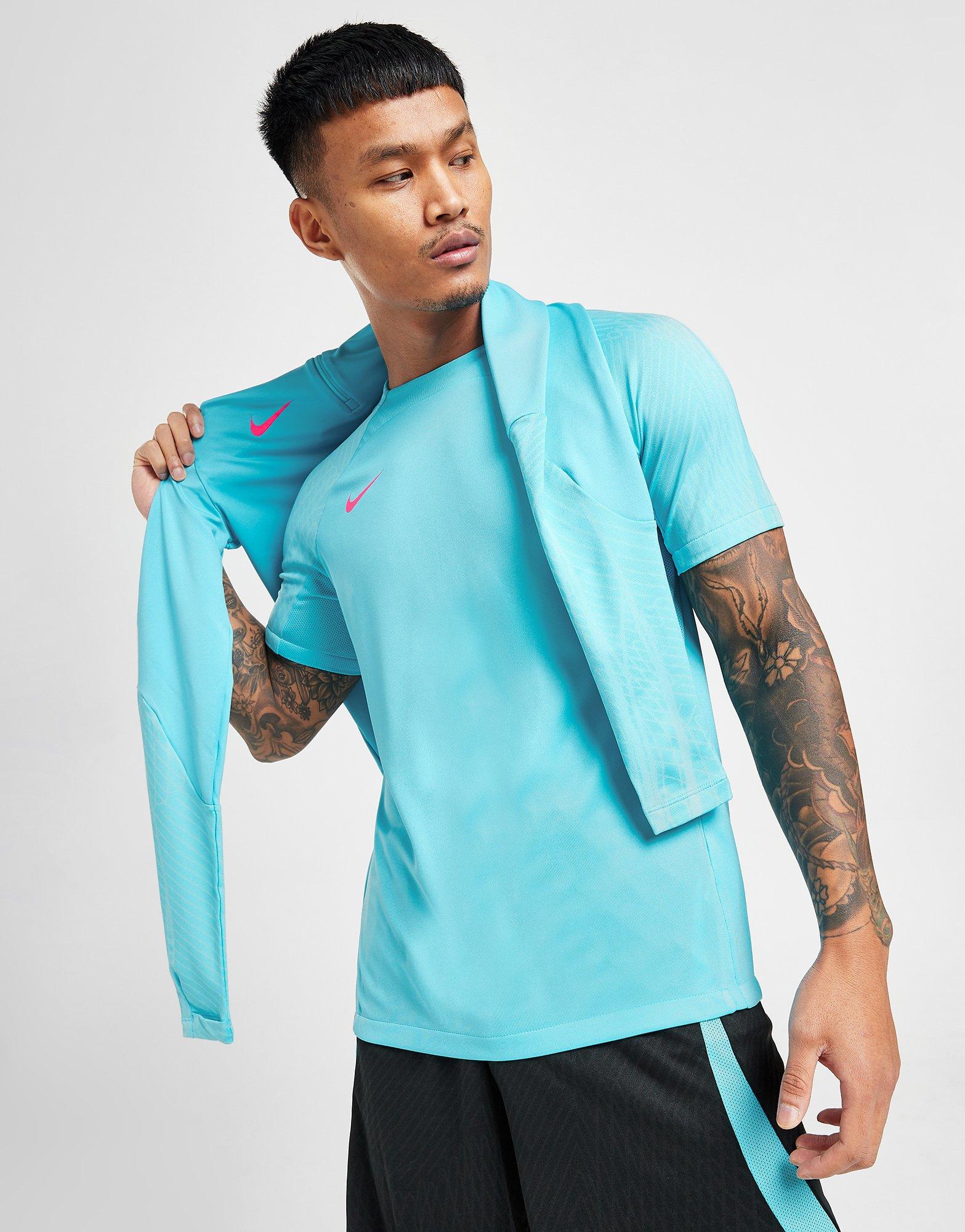 Blue pink nike store shirt