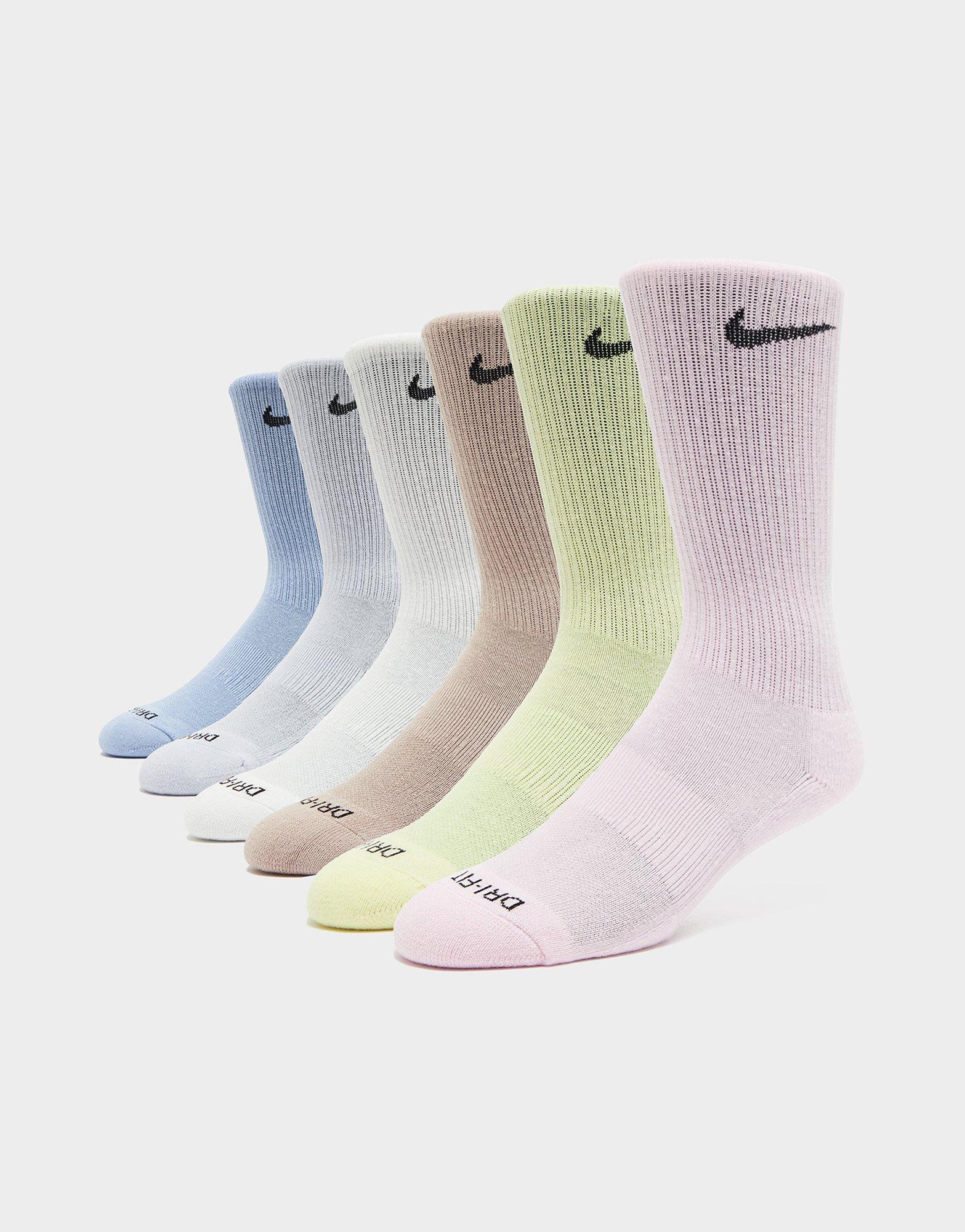 Nike Cotton Cushioned Women's Crew Socks - 6 Pack - Free Shipping