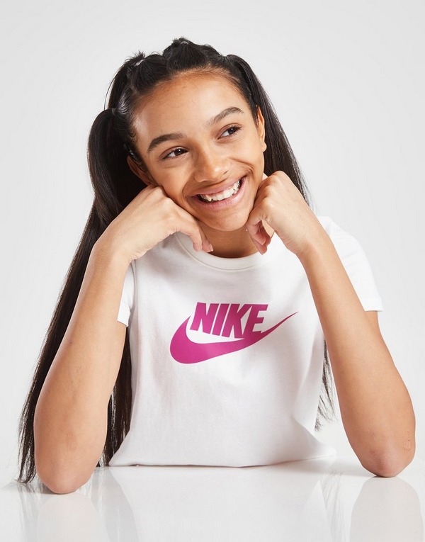 Beschikbaar Nauwkeurigheid beproeving White Nike Girls' Futura Crop T-Shirt Junior | JD Sports Global