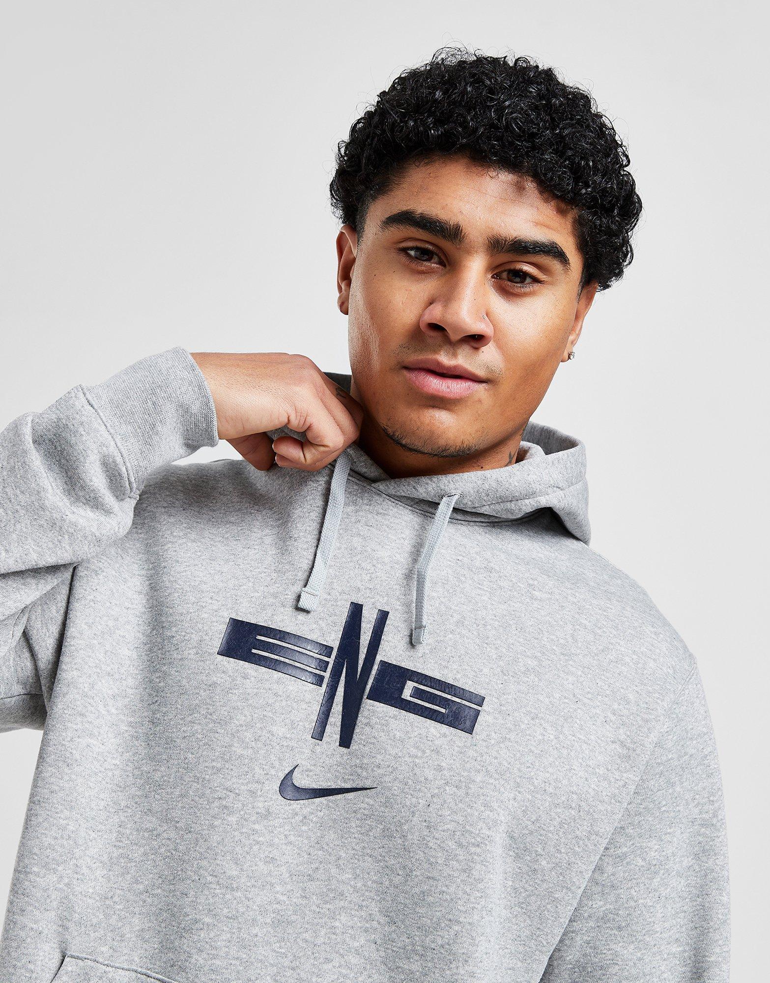 Grey Nike England Pullover Fleece Hoodie - JD Sports NZ