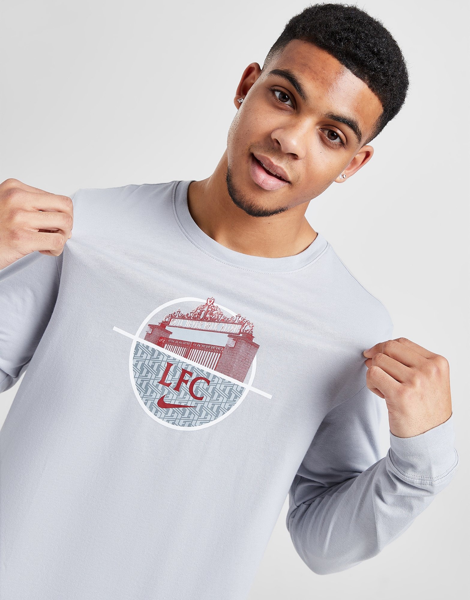 Liverpool Nike Knockout Long Sleeve T-Shirt - Gray