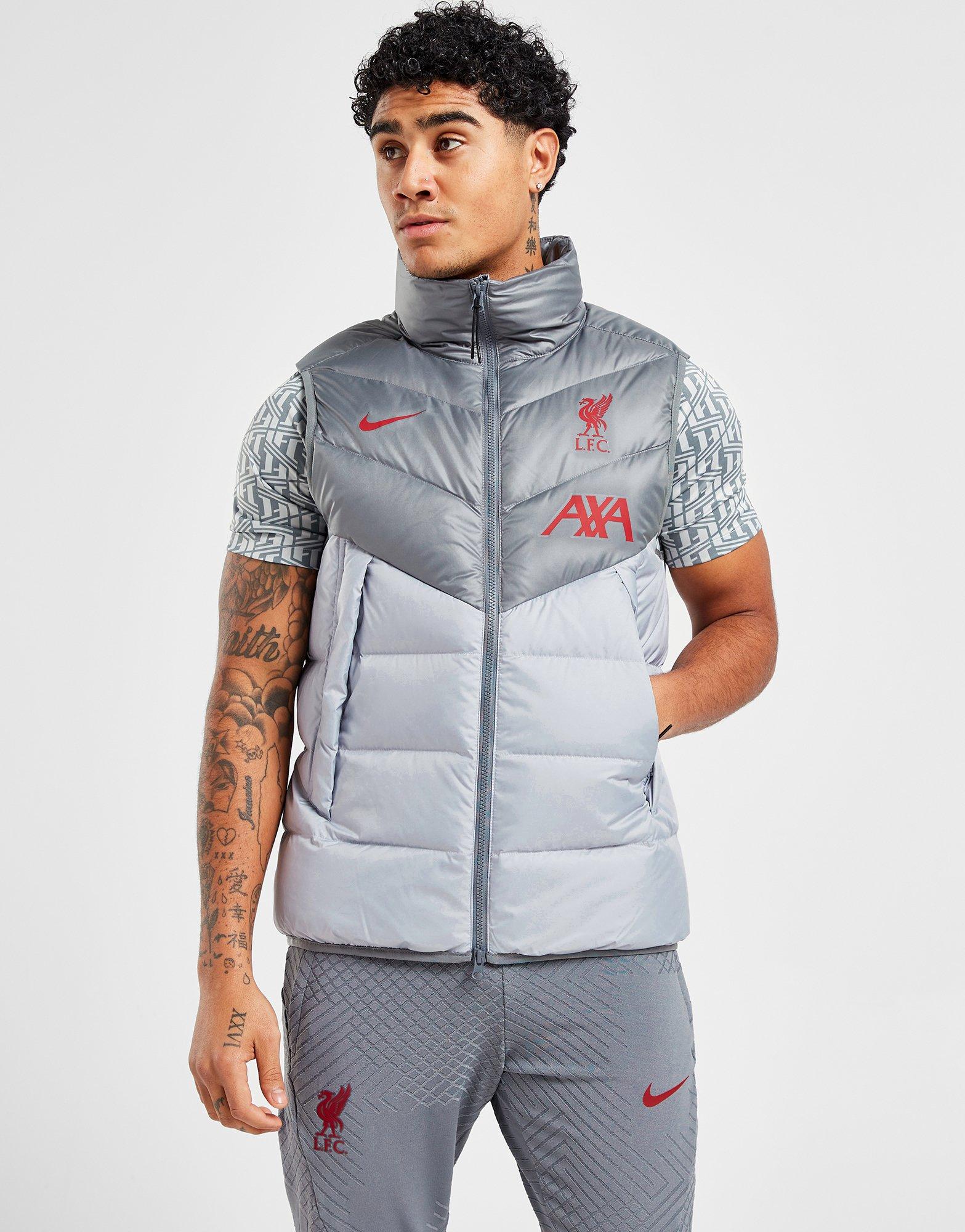 Grey Nike Liverpool FC Windrunner Vest | JD Sports