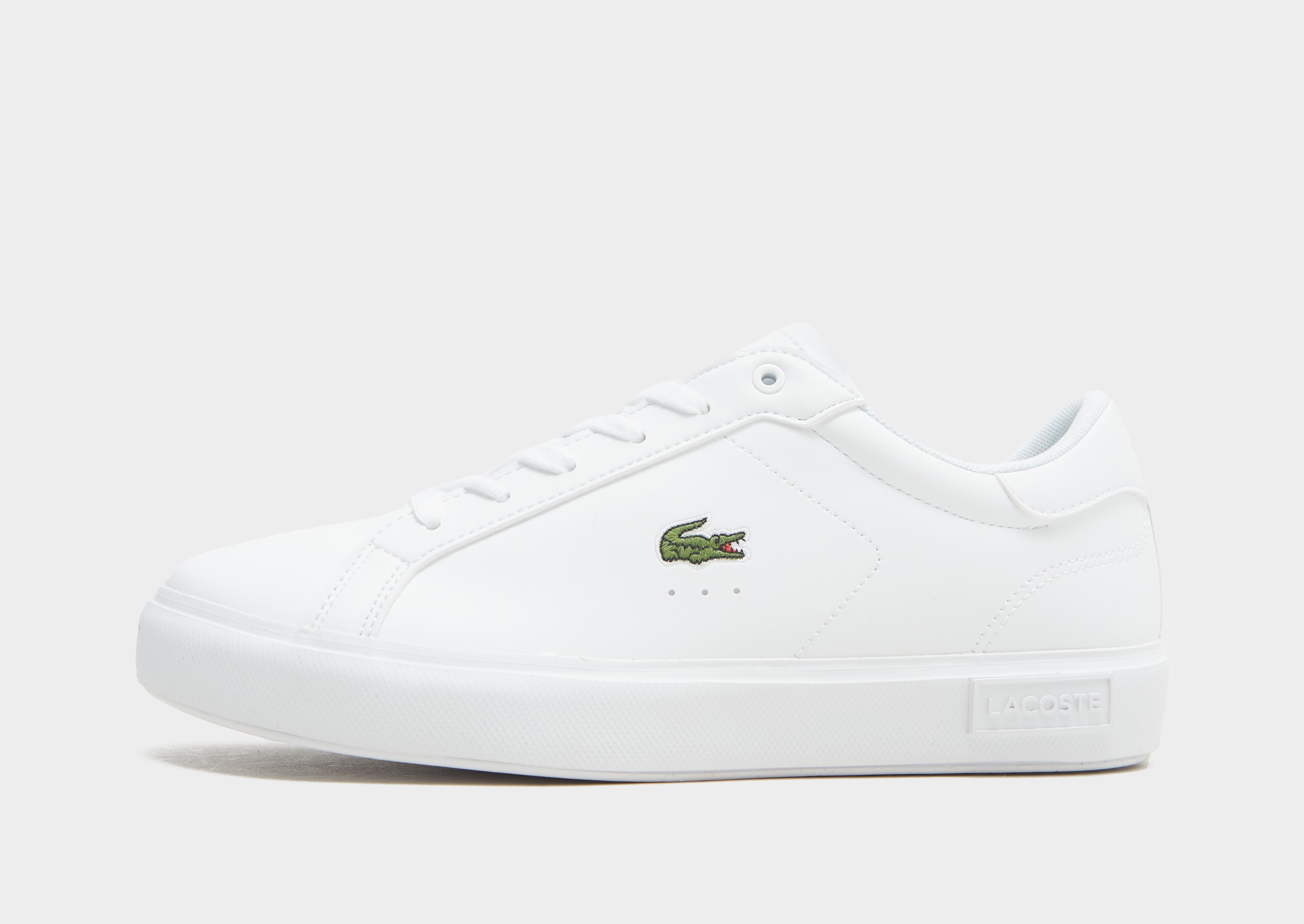 White Lacoste Powercourt Junior JD Sports Singapore