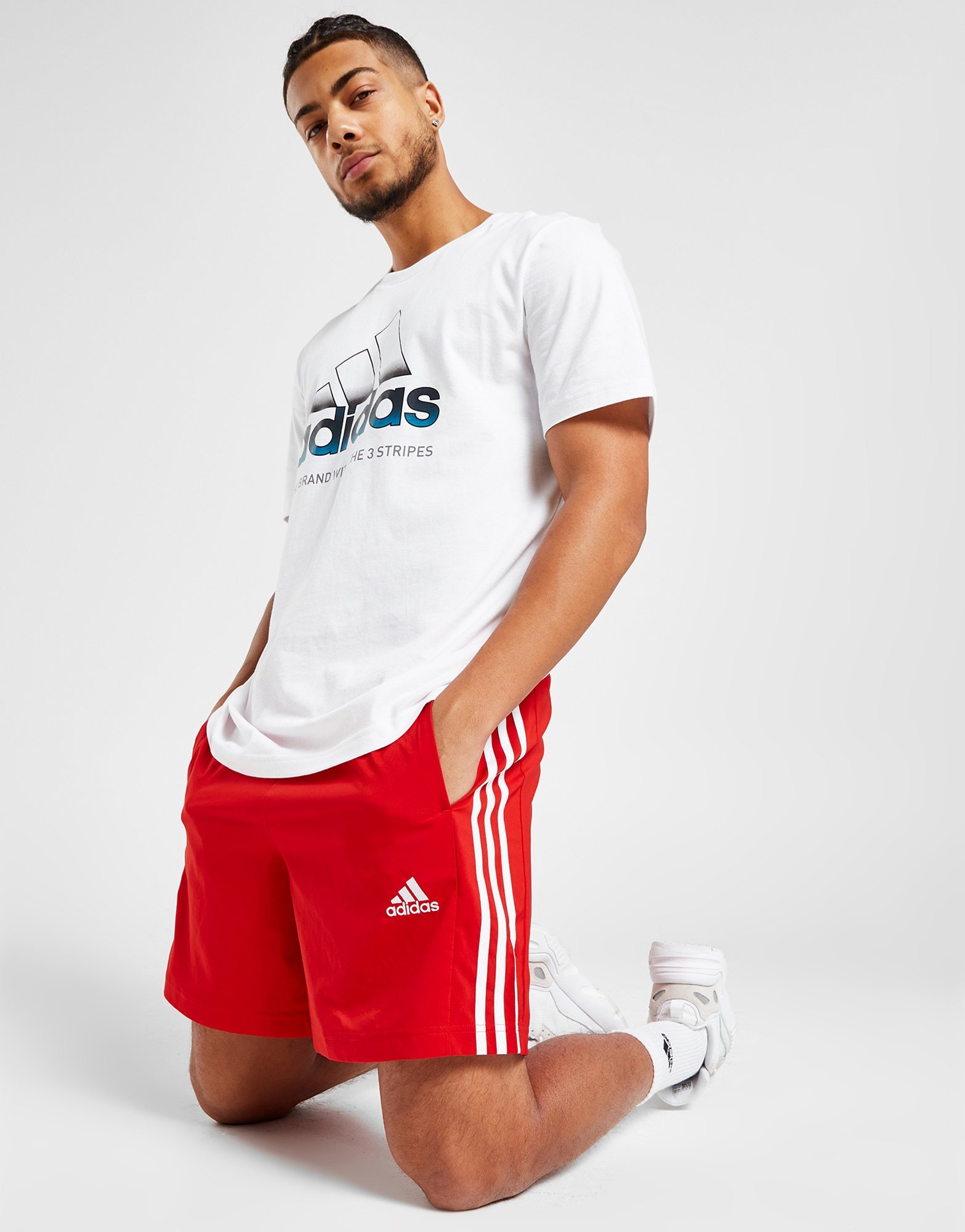 mens adidas red shorts