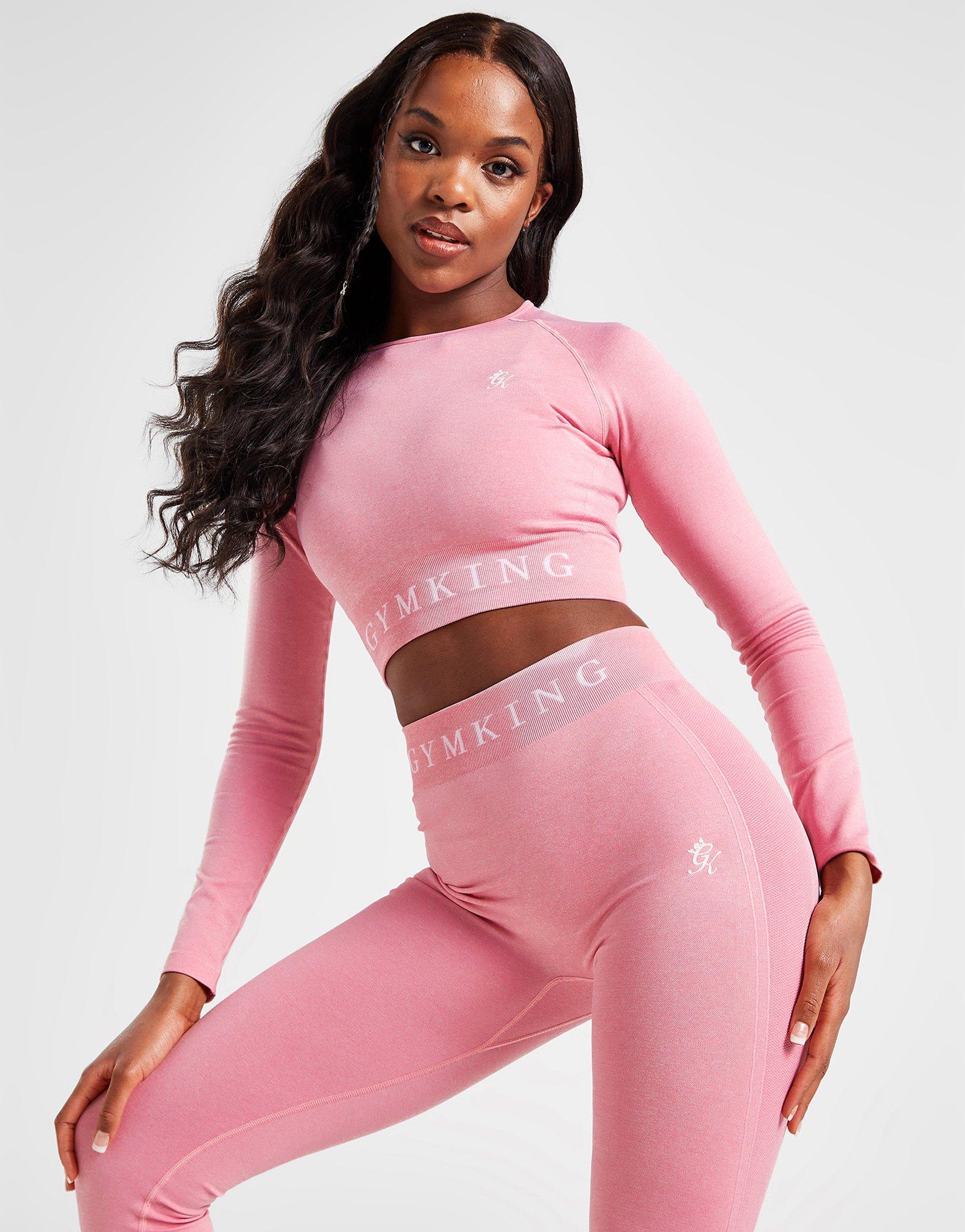 Pink gym hot sale crop top