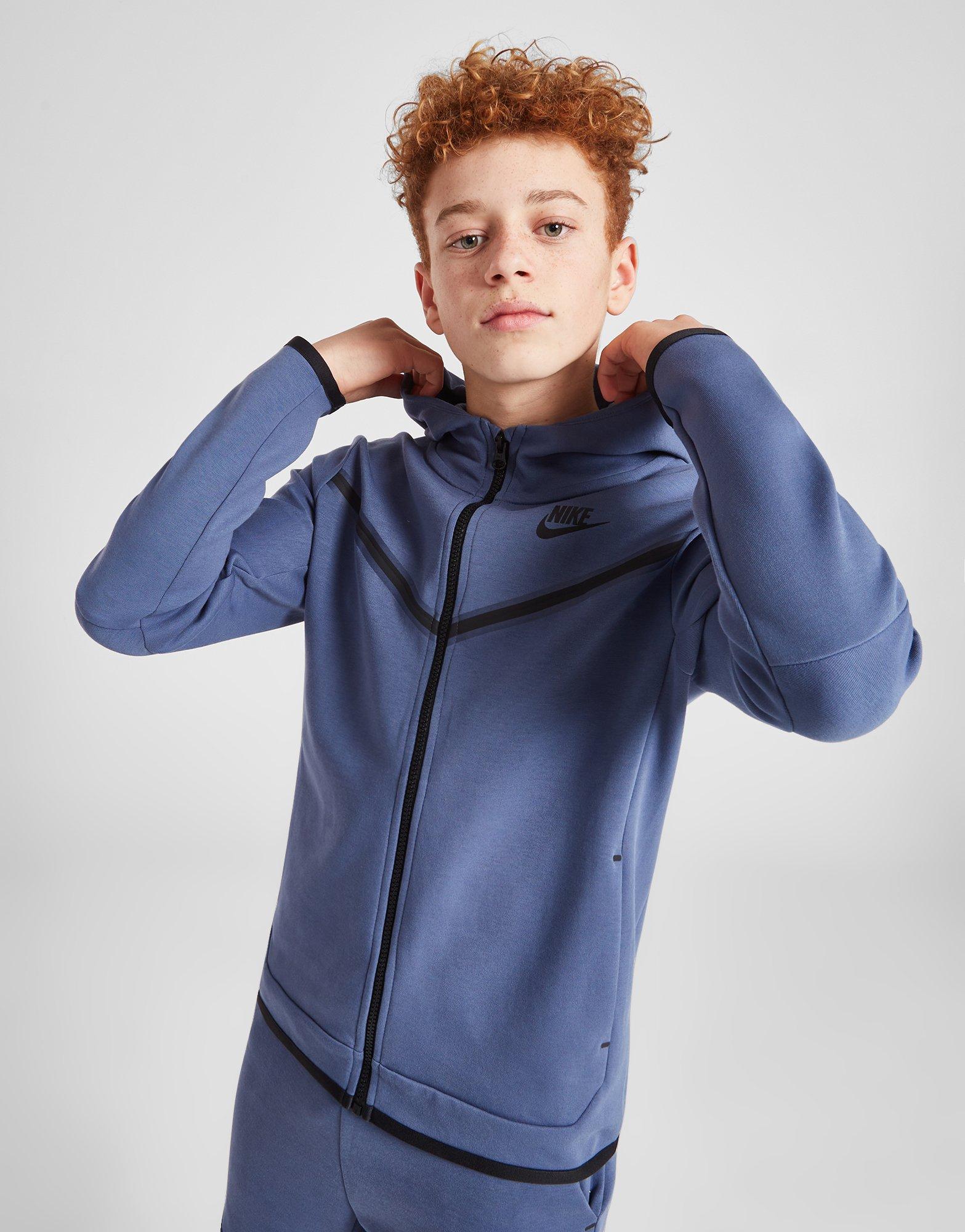 Tech fleece best sale blue hoodie