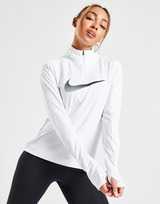 Nike Tussenlaag voor hardlopen met korte rits en lange mouwen voor dames Dri-FIT Swoosh