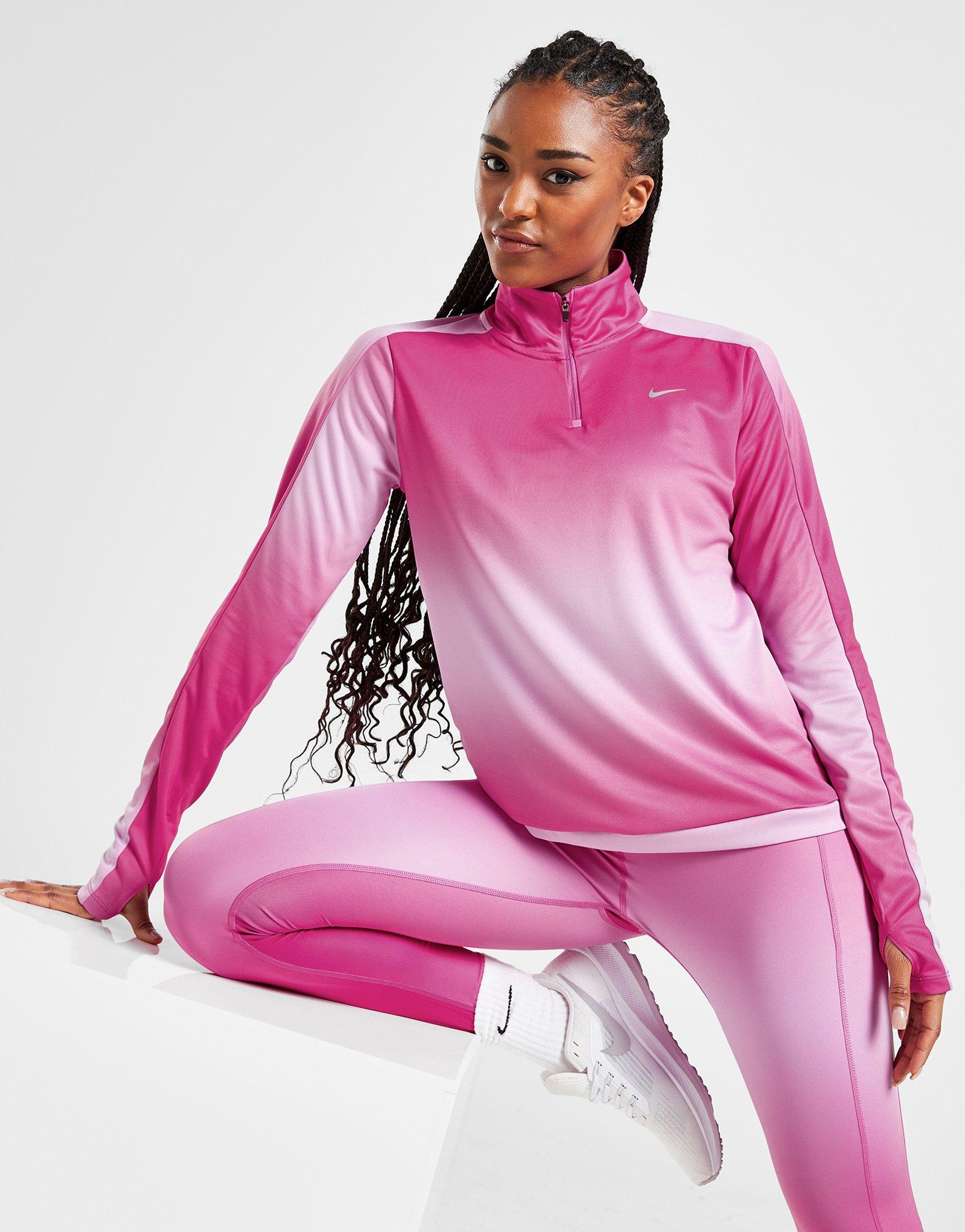 Nike running zip on sale top