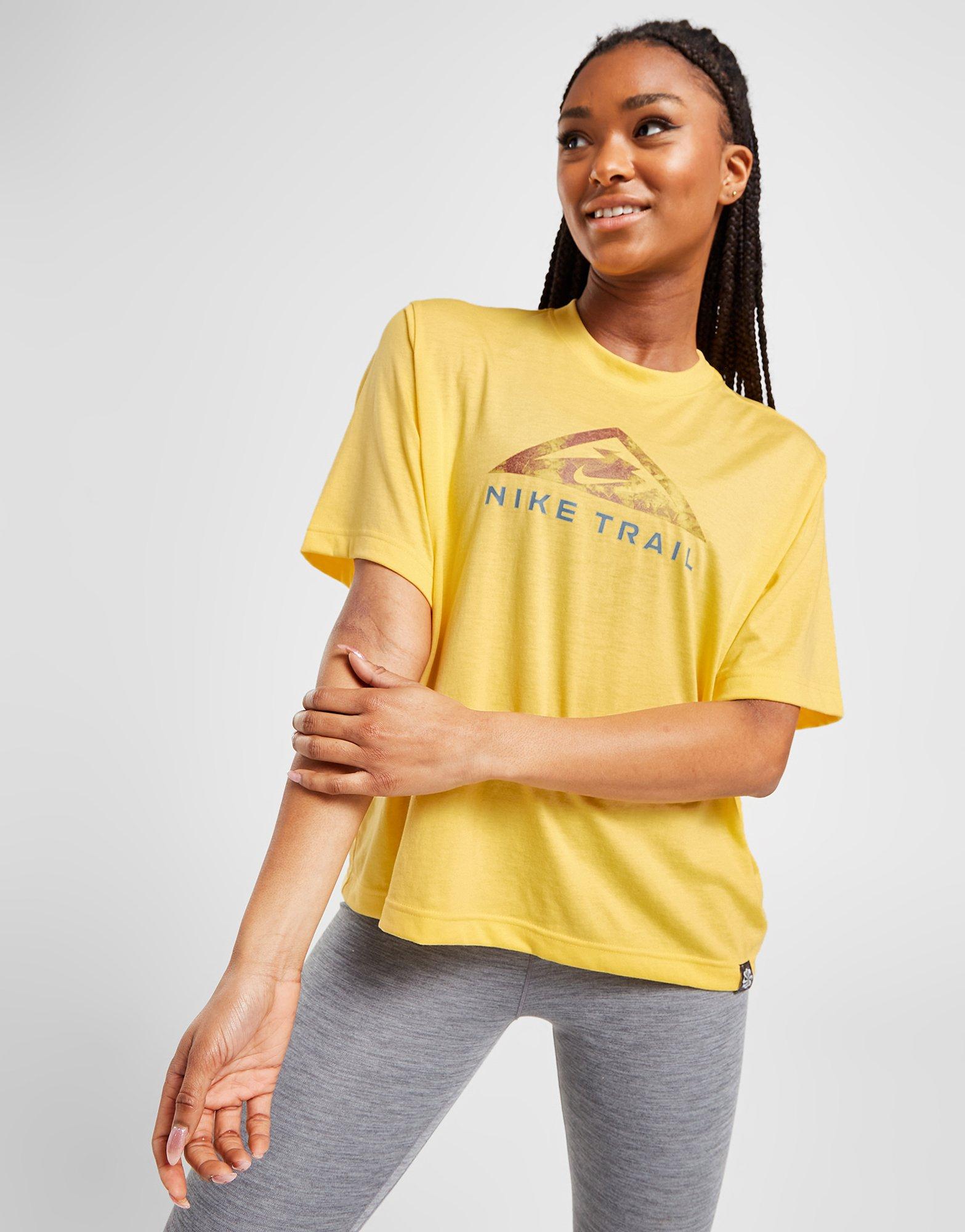 Yellow nike store womens shirt