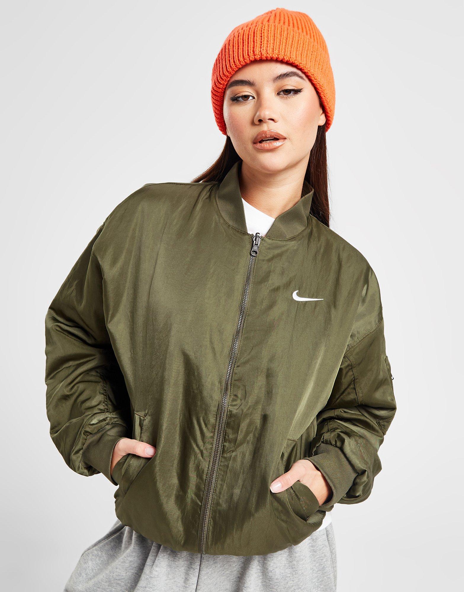 Olive green outlet nike jacket women's