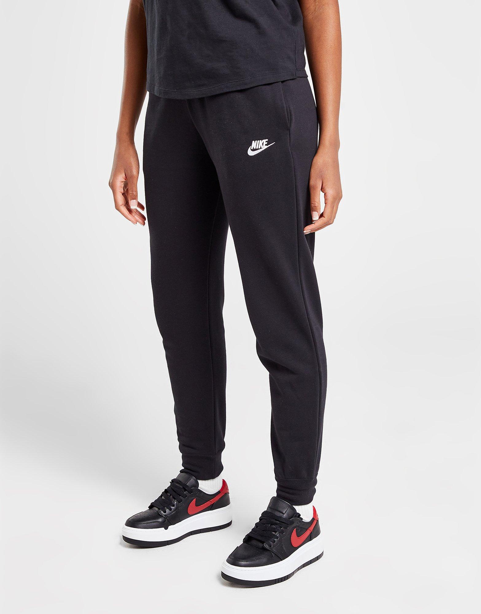 Nike Club fleece straight fit joggers in black