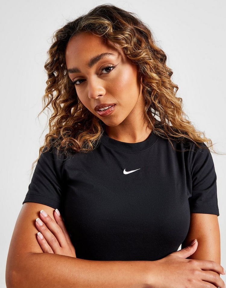 Black Nike Essential Slim Crop Top | JD Sports UK