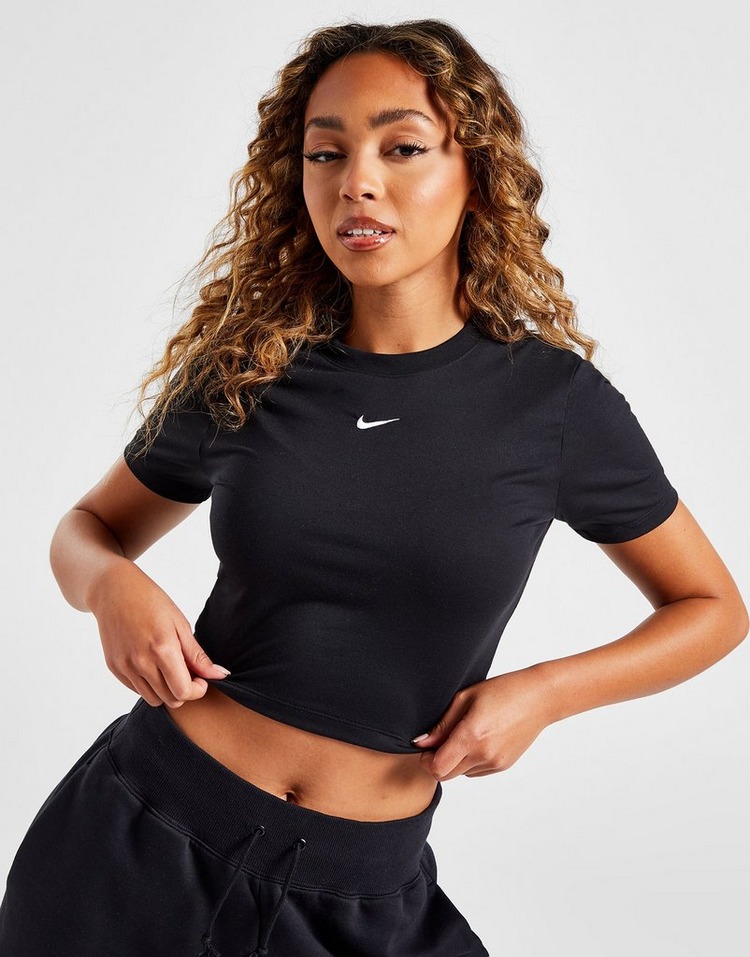 Black Nike Essential Slim Crop Top | JD Sports UK