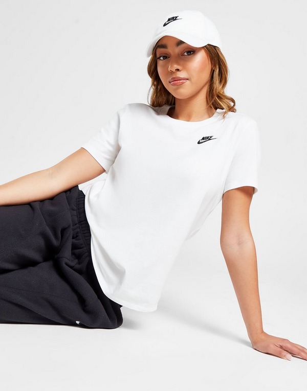Secréte Regnjakke nøgle Hvid Nike Club Sportswear T-Shirt Dame - JD Sports Danmark