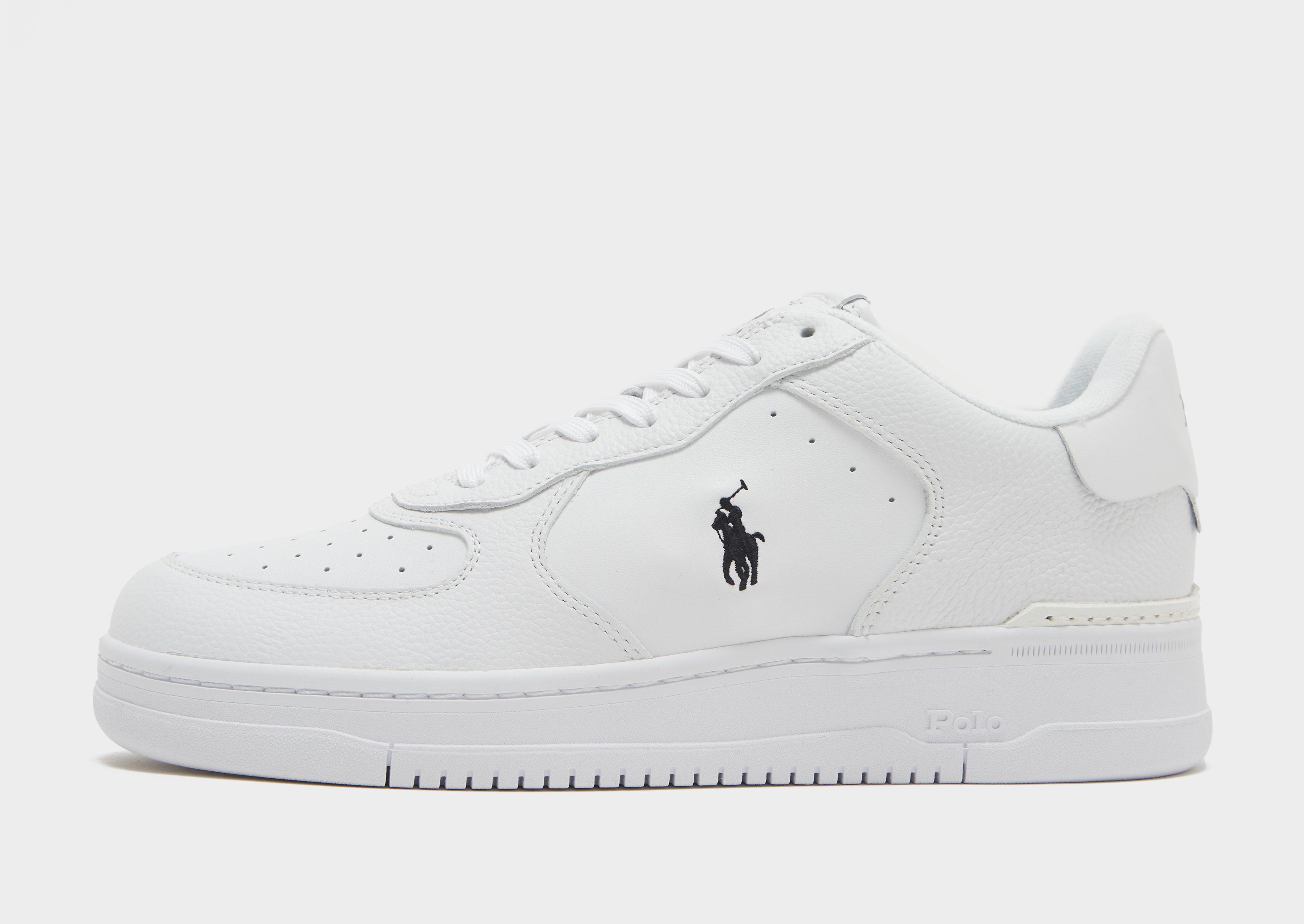 Mens ralph store lauren trainers white