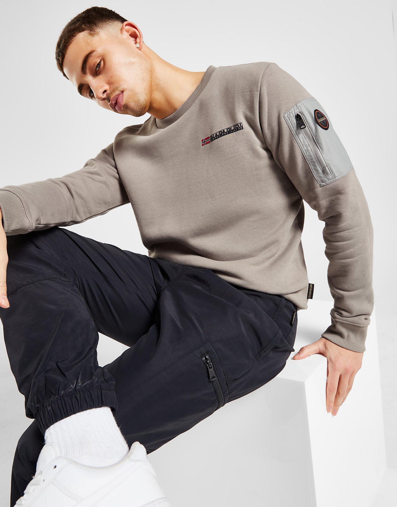 Grey Napapijri Belk Crew Sweatshirt | JD Sports UK