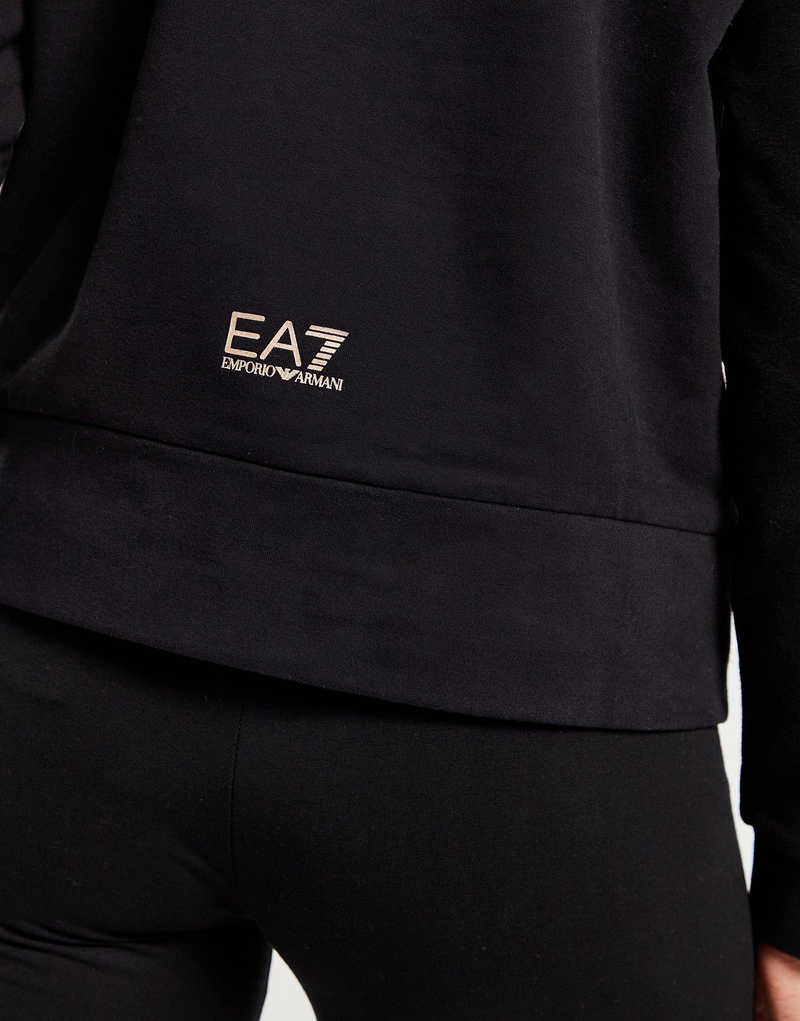 Black EA7 Emporio Armani Colour Block Crew Sweatshirt JD Sports Malaysia