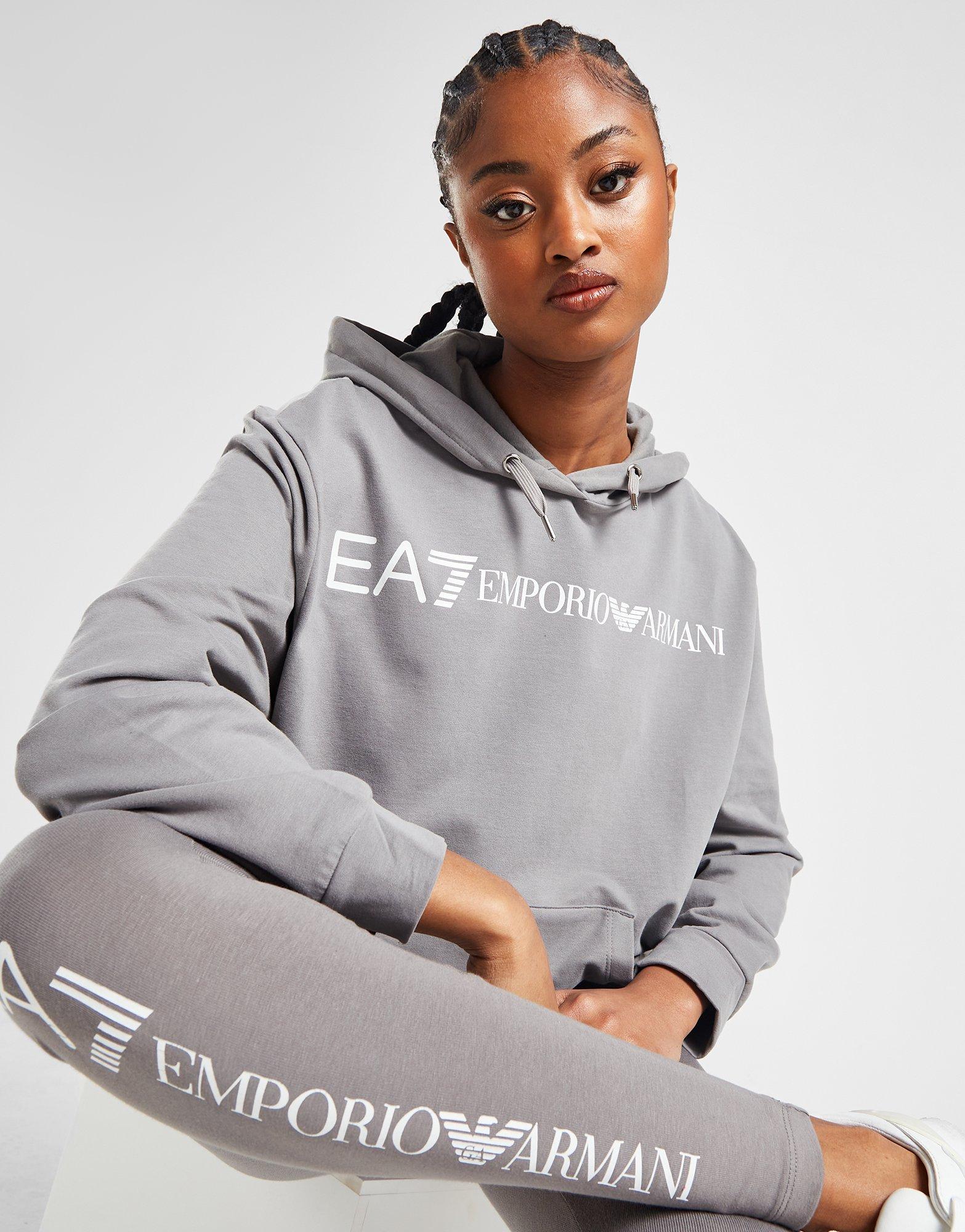 Grey Emporio Armani EA7 Overhead Hoodie/Leggings Tracksuit | JD Sports UK
