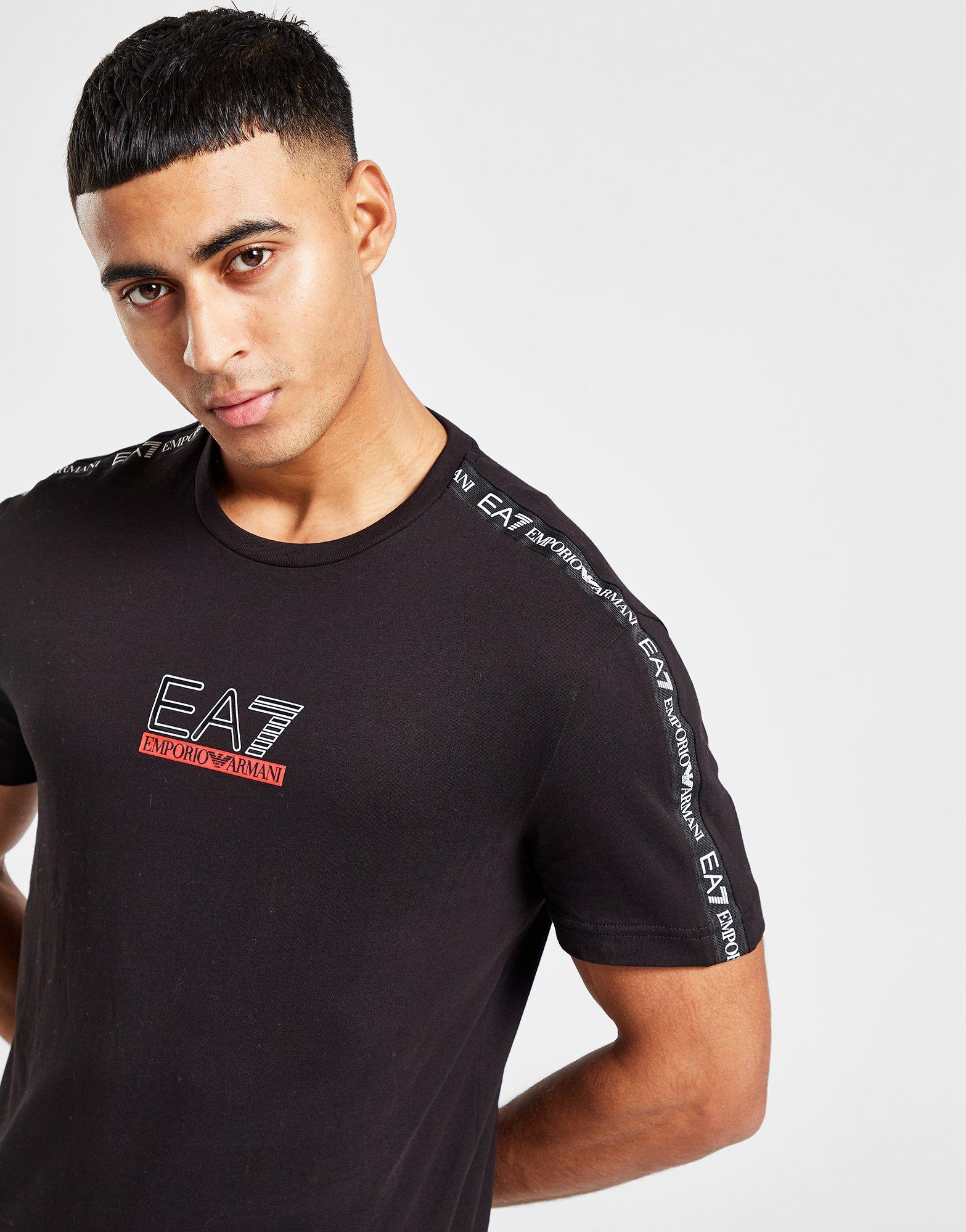 Black Emporio Armani EA7 Tape T-Shirt - JD Sports