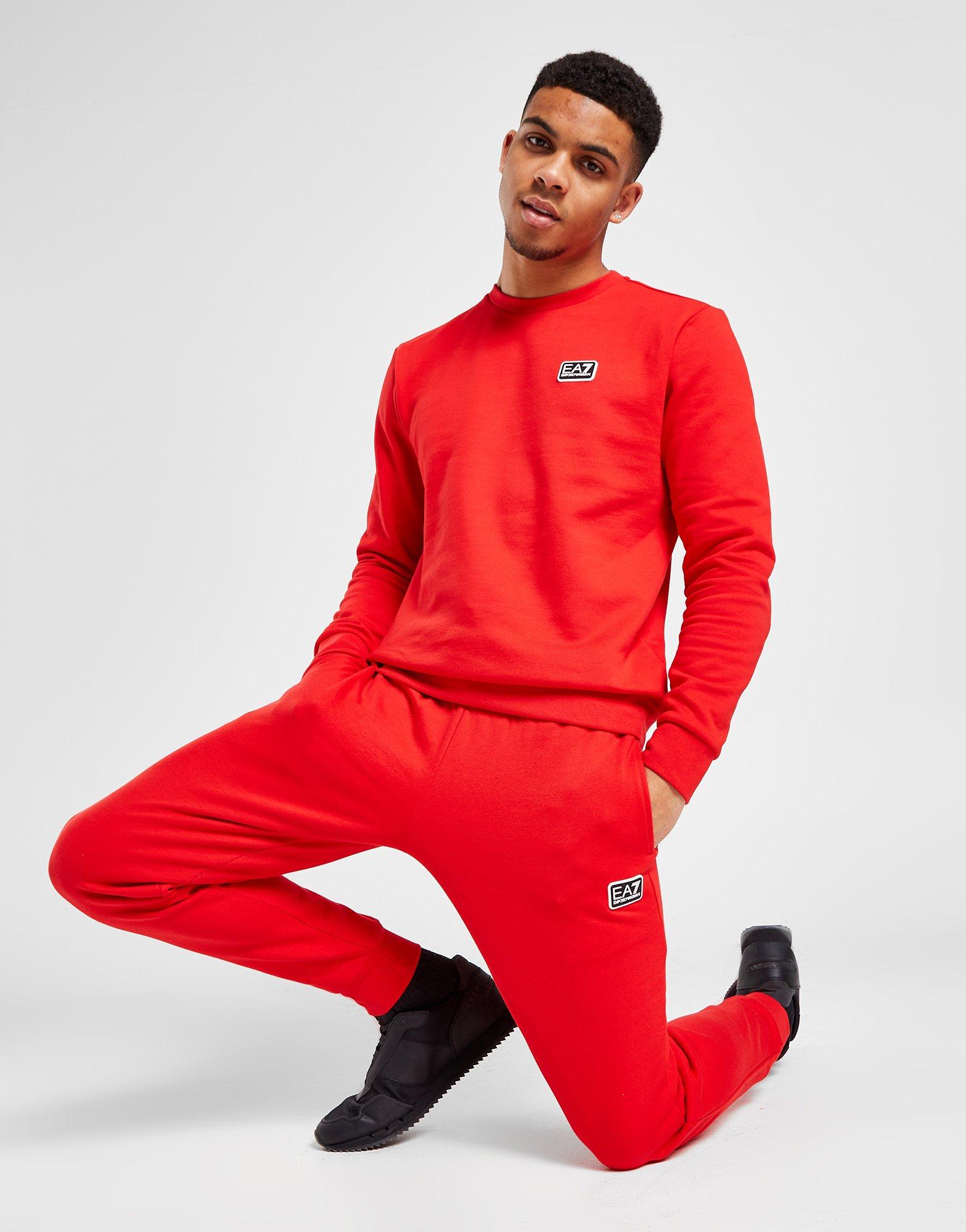 Top 96+ imagen red armani tracksuit