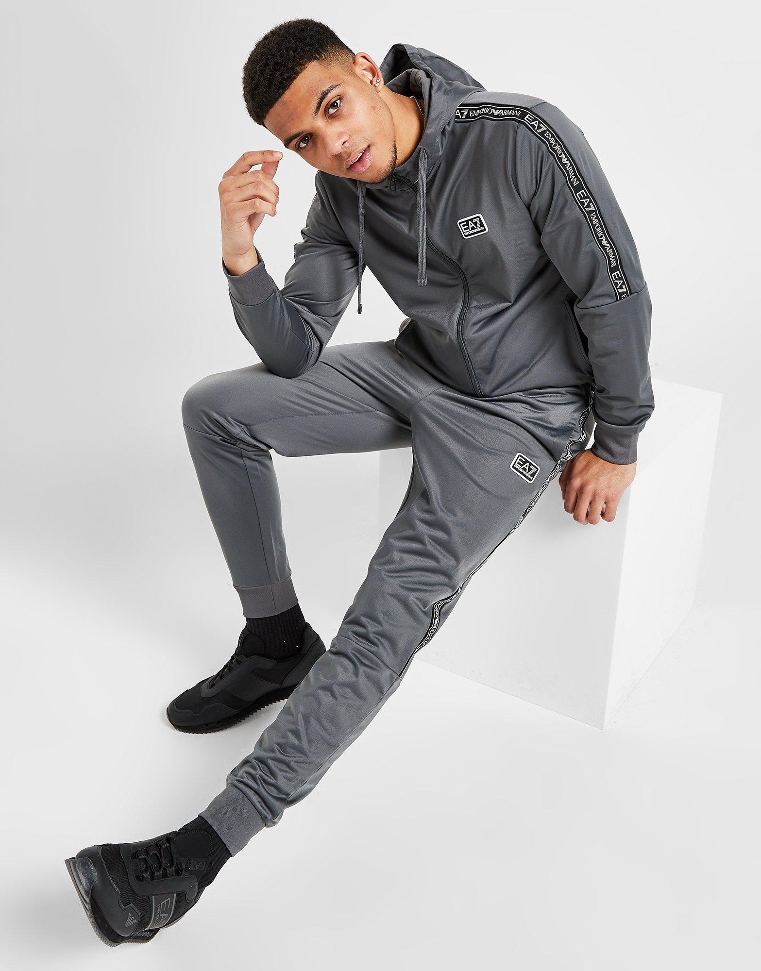 Buy Grey Emporio Armani EA7 Poly Tape Tracksuit