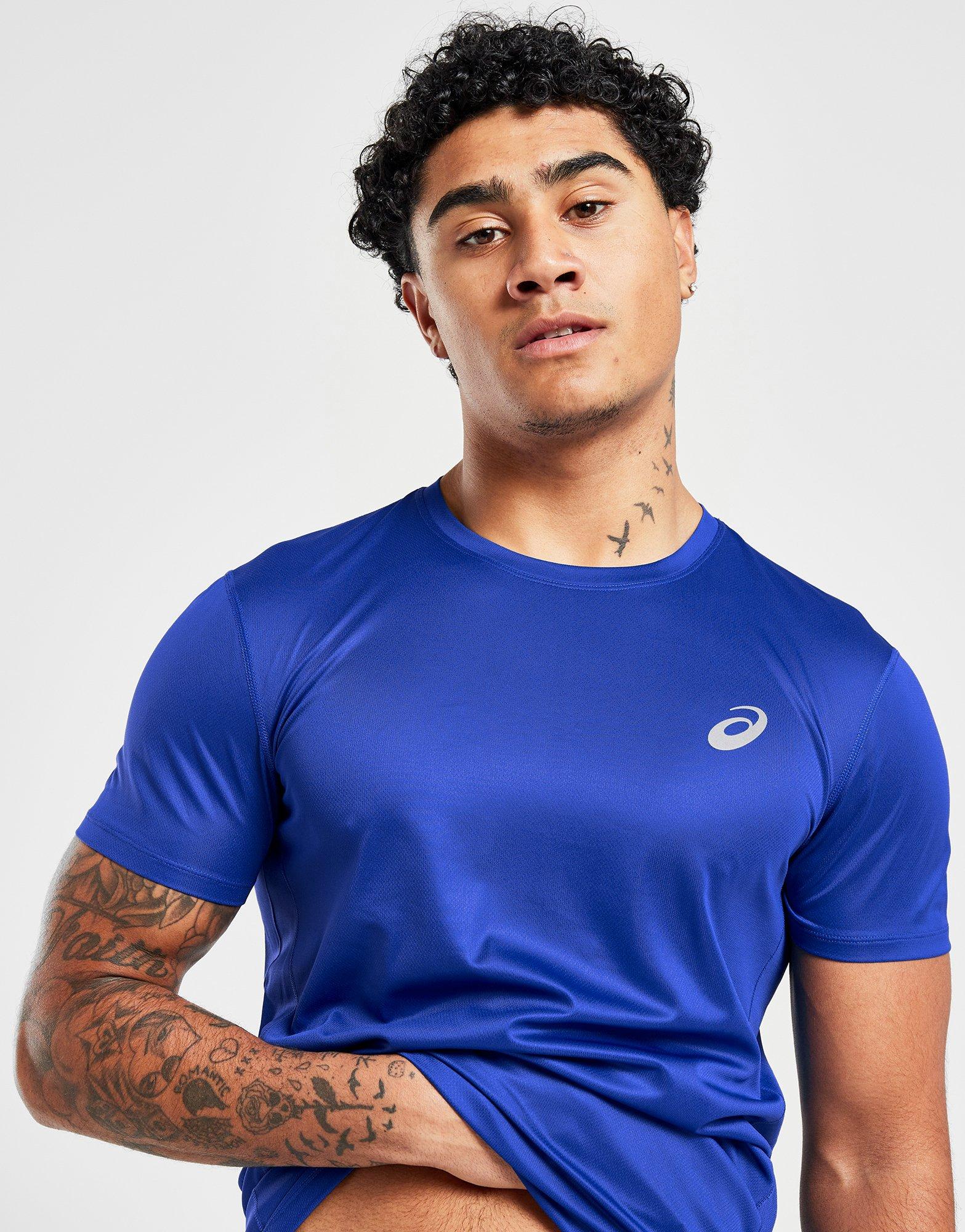 Asics t shirt sales homme deepblue