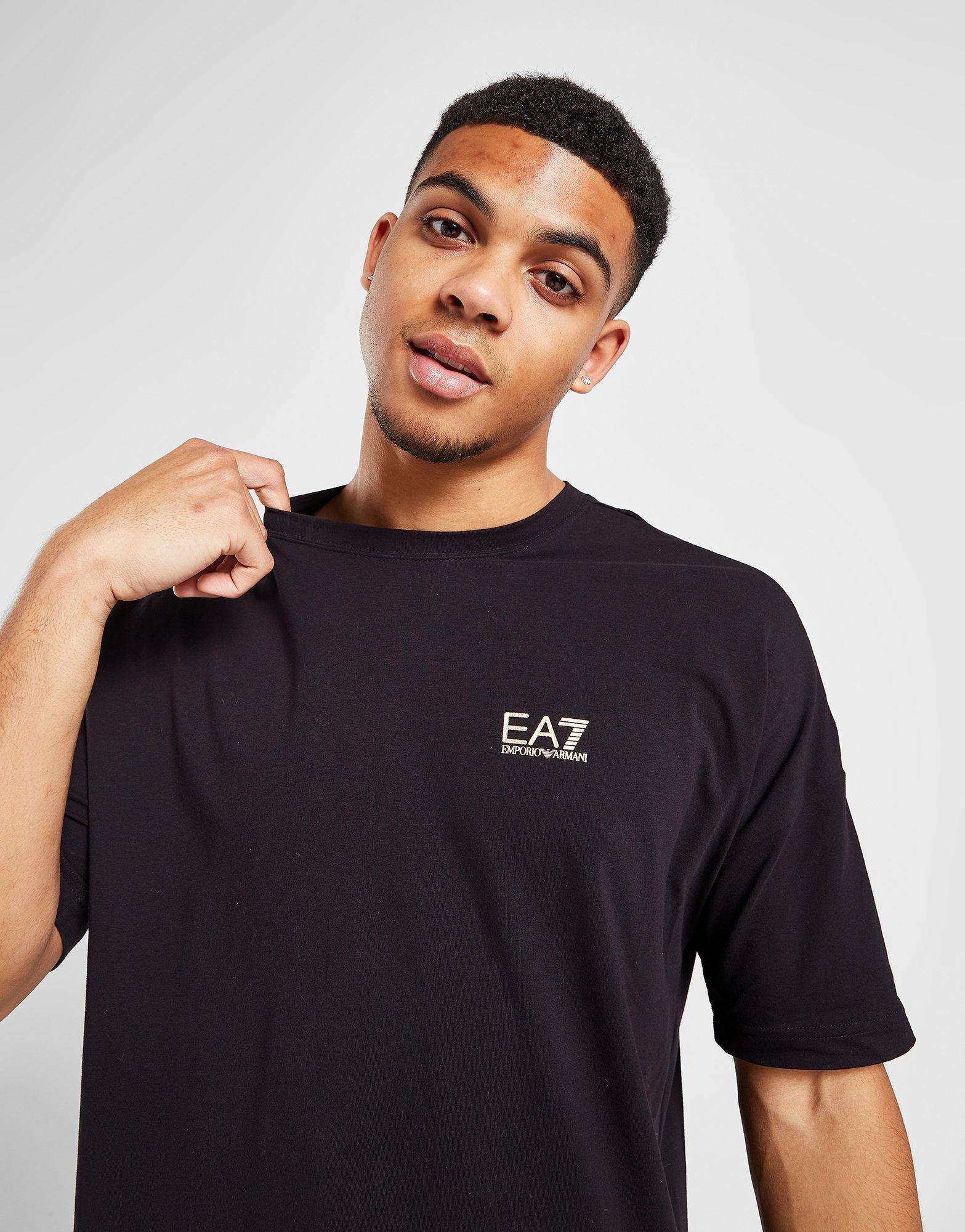 Black EA7 Spiral Back Logo T-Shirt | JD Sports UK
