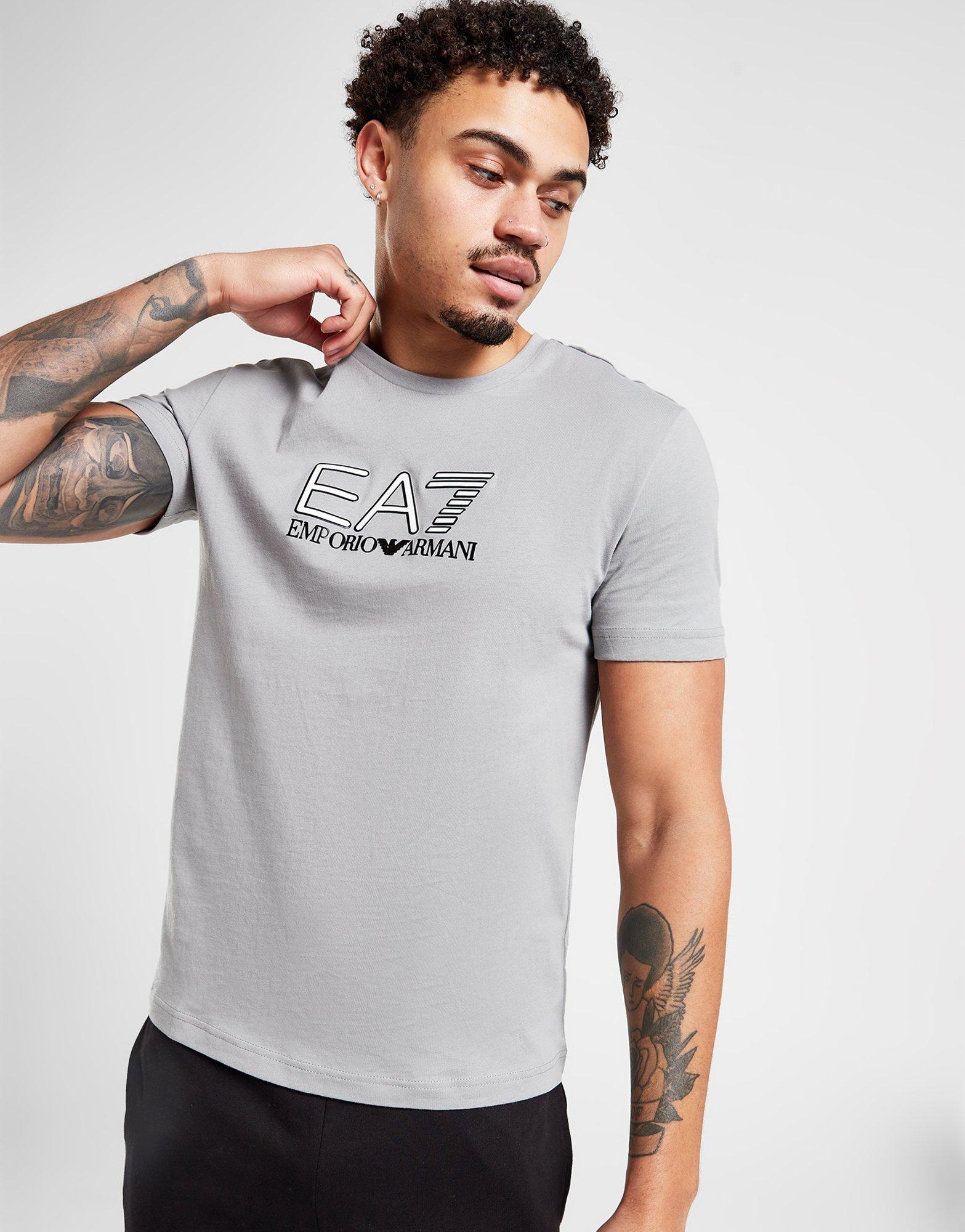 Grey Emporio Armani EA7 Visibility Logo T-Shirt | JD Sports UK